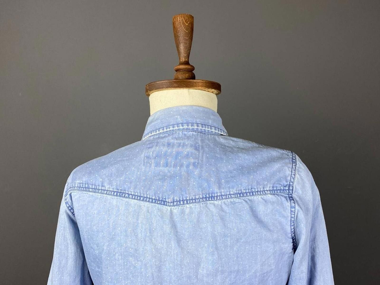 Designer Emily Van Den Bergh Blue Denim Blouse Shirt Size 36 / S Size S / US 4 / IT 40 - 8 Thumbnail