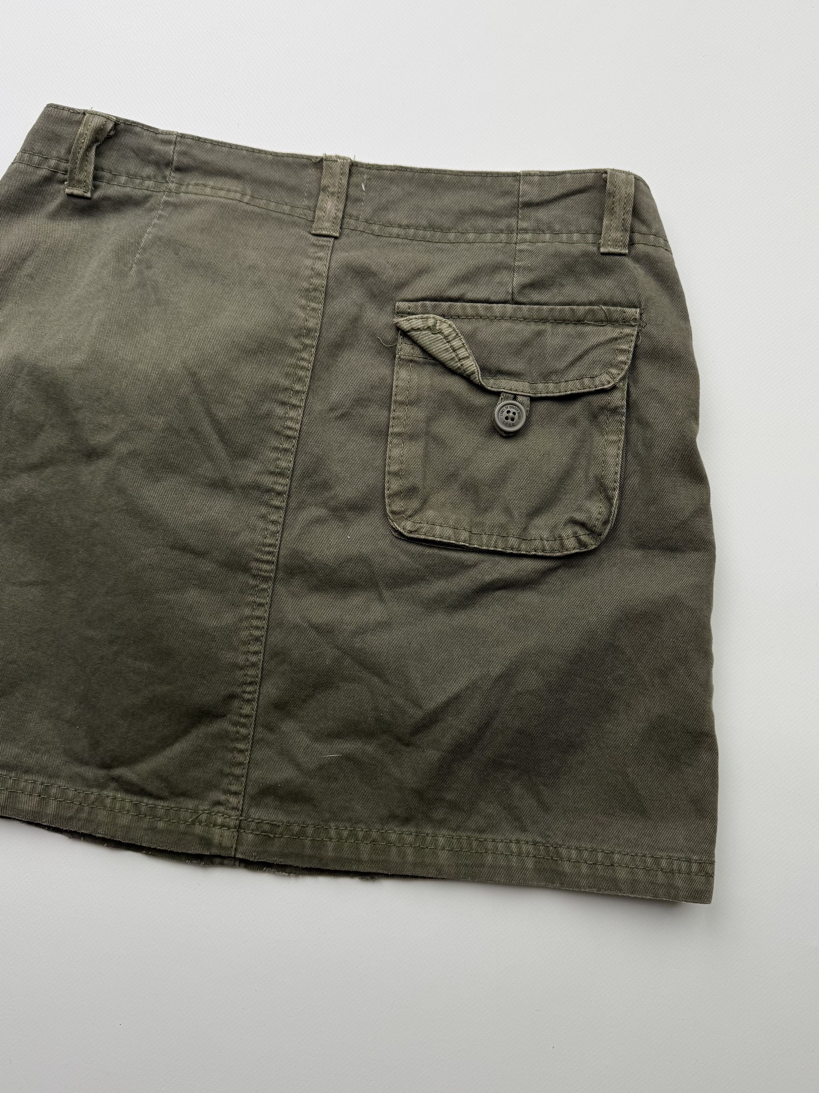 Vintage Vintage Cargo Mini Skirt B394(V164) Size 26" / US 2 / IT 38 - 6 Thumbnail