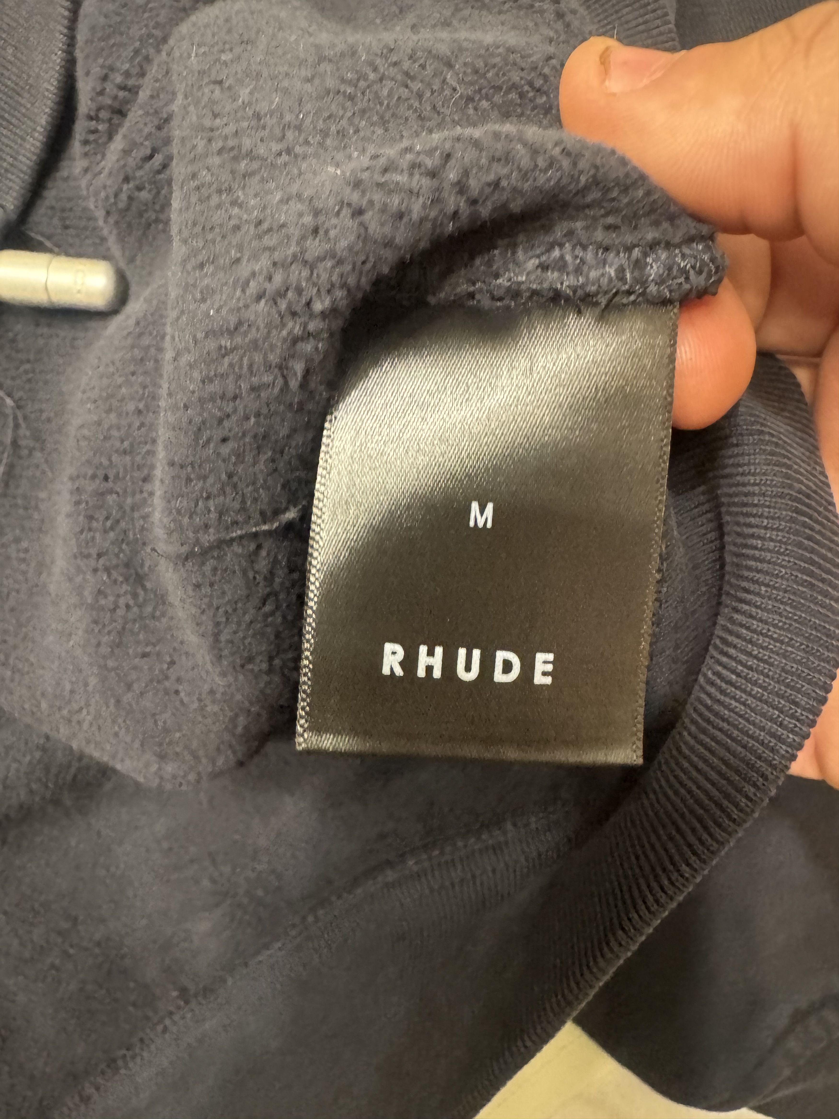 Rhude Rhude Bordeaux Grand Vin FullZip Fleece Men Hoodie Large Blk Size US M / EU 48-50 / 2 - 7 Thumbnail