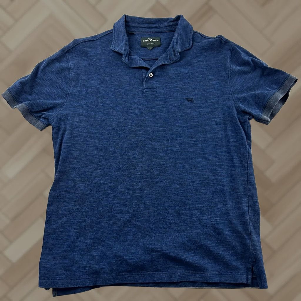 Rodd & Gunn Rodd & Gunn Sports Fit Short Sleeve Button Front Polo Shirt Men's XL Blue Size US XL / EU 56 / 4 - 1 Thumbnail