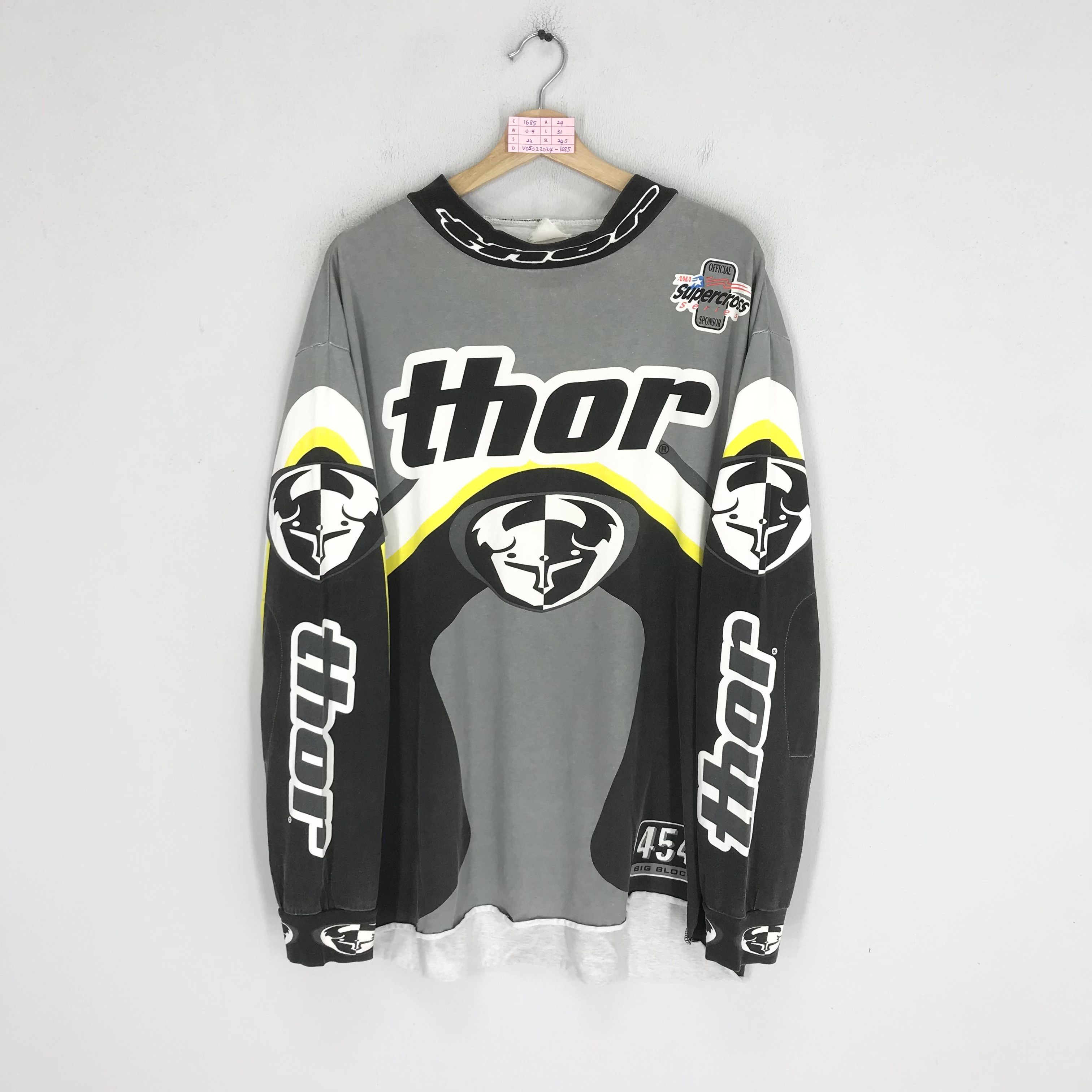 image of Thor Racing Team Motocross American Extreme Motor in Black, Men's (Size XL)