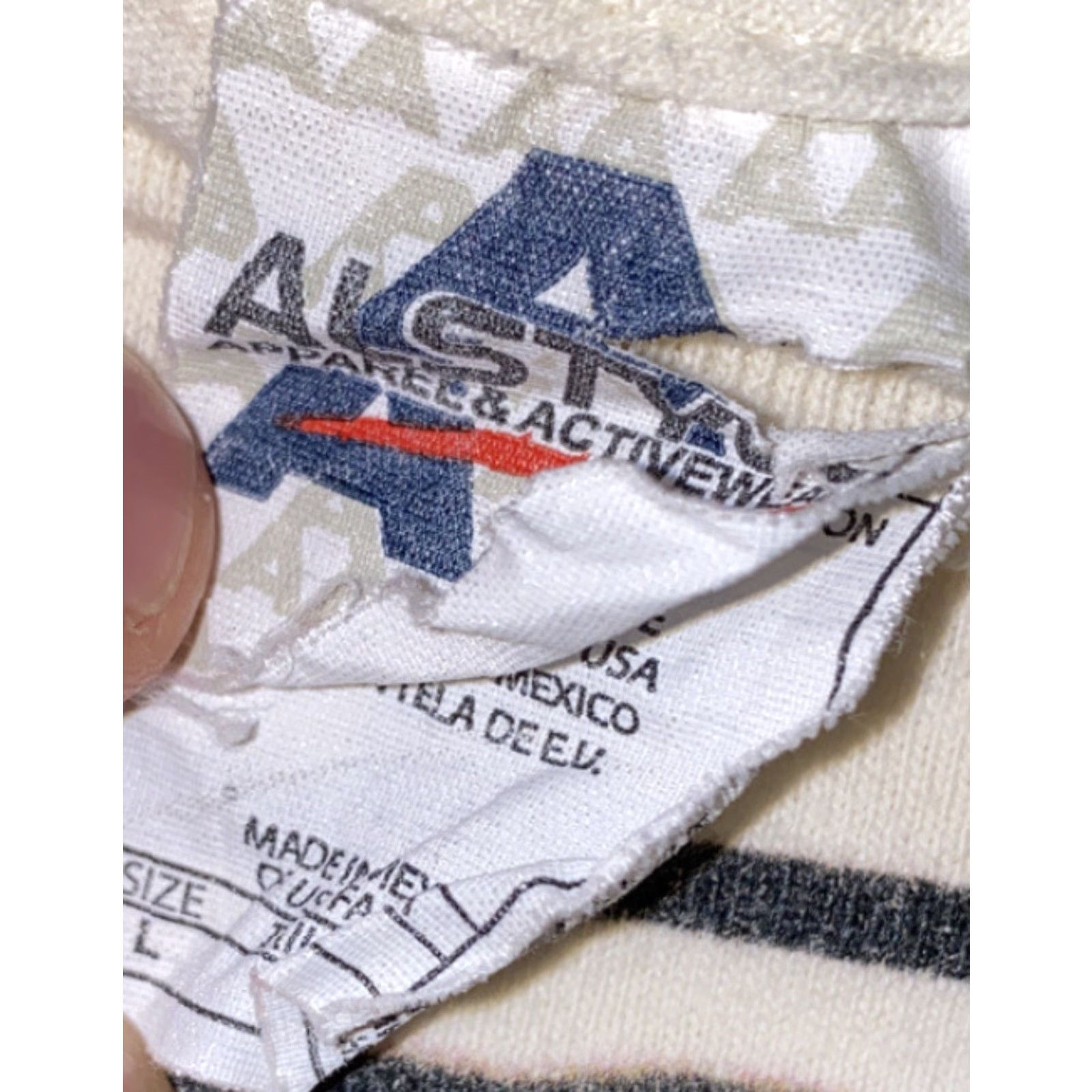 Vintage Alstyle Mens T-Shirt Short Sleeve Beige Graphic Size L Size US L / EU 52-54 / 3 - 4 Thumbnail