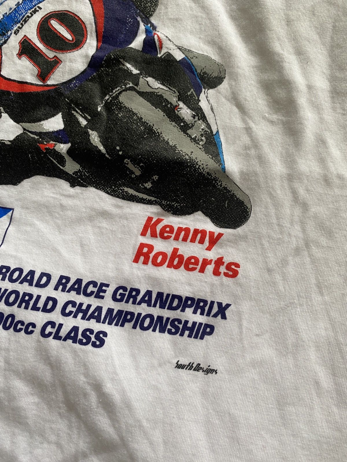 Vintage 🔥VINTAGE 90’s Suzuki Racing Team Kenny Roberts Aoki Tshirt Size US L / EU 52-54 / 3 - 7 Thumbnail