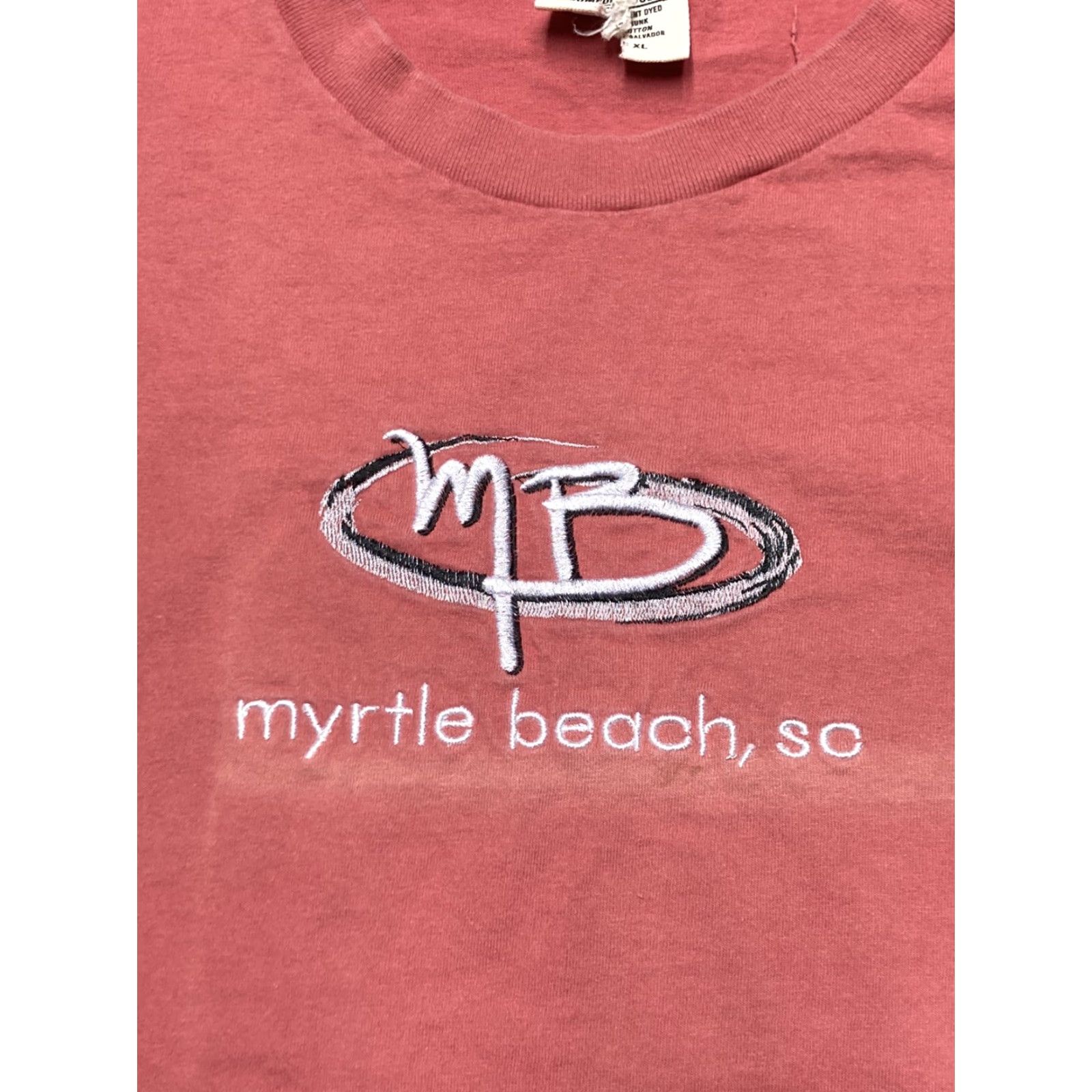 Vintage VINTAGE Myrtle Beach South Carolina T-Shirt Embroidered USA XL Men Pink Carolina Shirt Size US XL / EU 56 / 4 - 2 Thumbnail