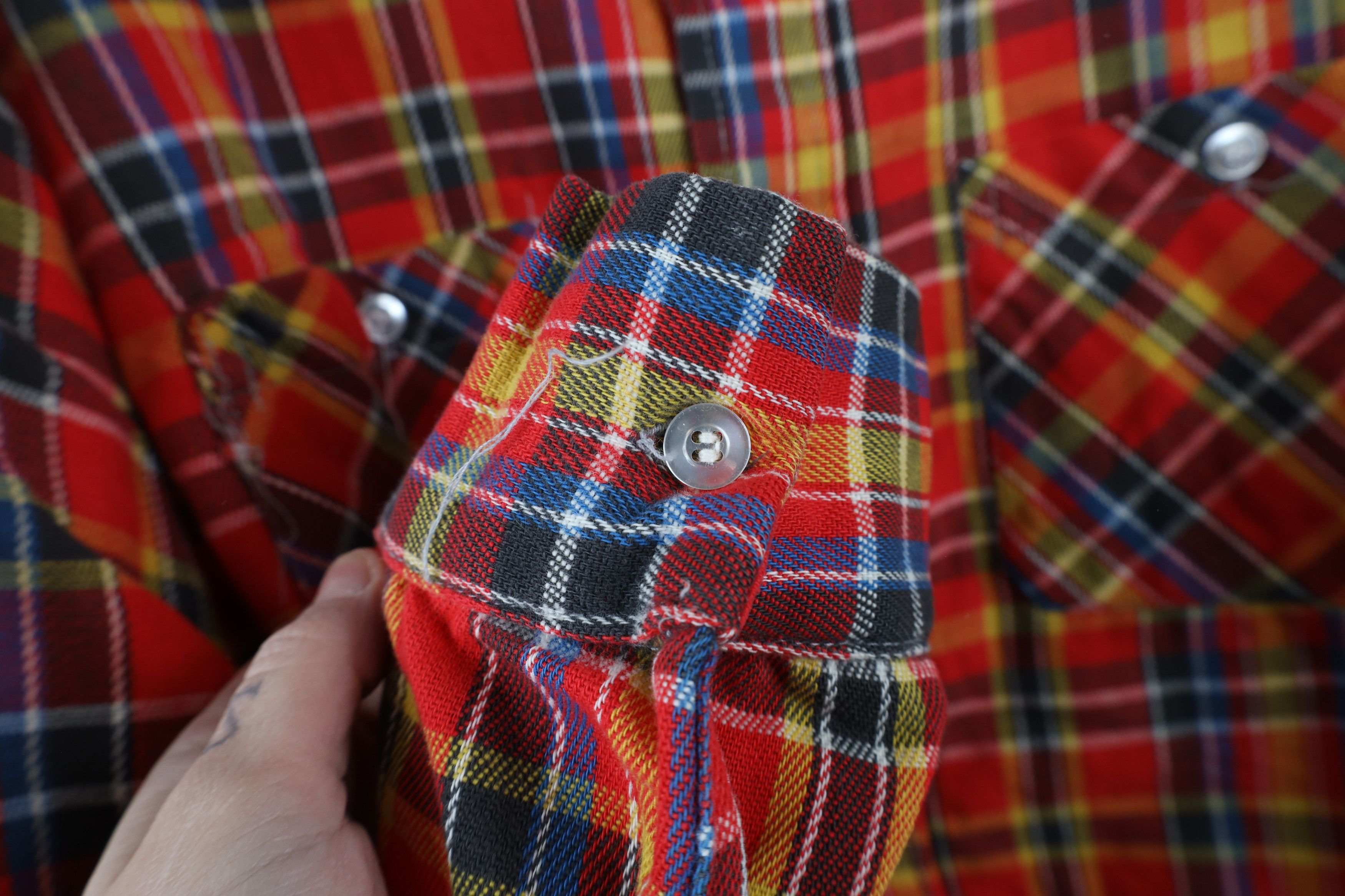 Vintage Vintage 70s Streetwear Collared Button Shirt Plaid USA Size US M / EU 48-50 / 2 - 8 Thumbnail