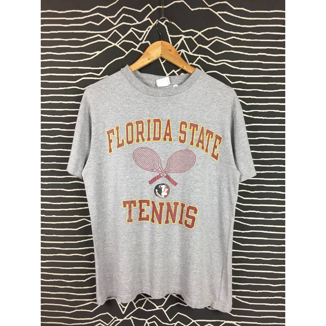 Champion × Vintage Vtg Champion Florida State Seminoles Tennis Spell Out Tee Size US M / EU 48-50 / 2 - 1 Thumbnail