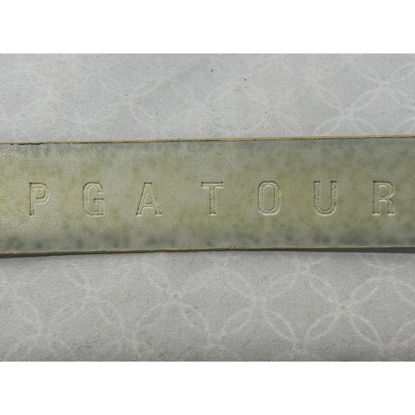 PGA Tour VINTAGE PGA Tour Belt Leather Men 36 White Brown Belt, Leather, PGA Tour, Men, 36, Brown White, Holes wear (as-is) Size 36 - 4 Thumbnail
