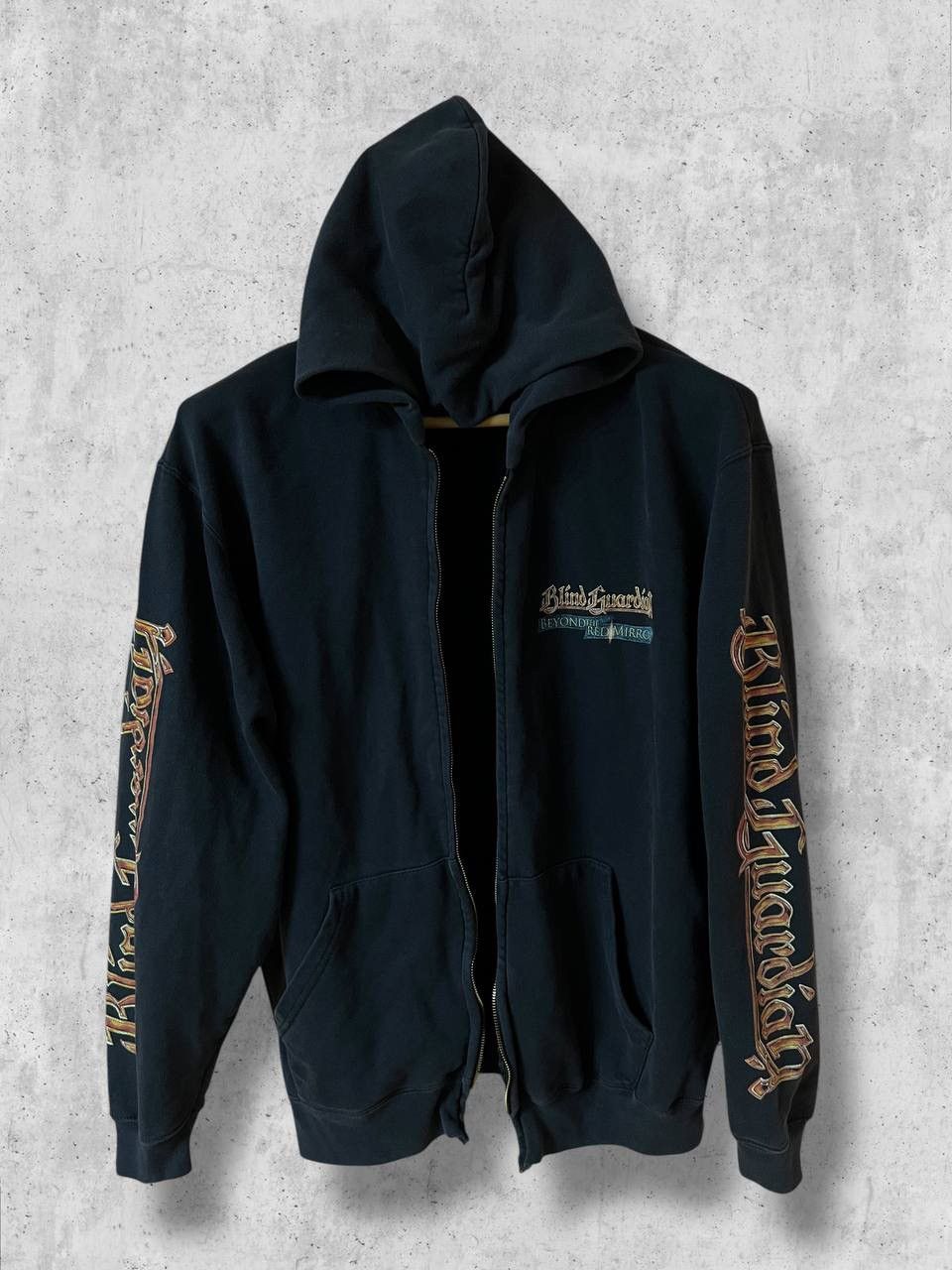 Band Tees BLIND GUARDIAN 00s Vintage Zip Hoodie Band Tour Broken ZIPPE Size US L / EU 52-54 / 3 - 3 Thumbnail