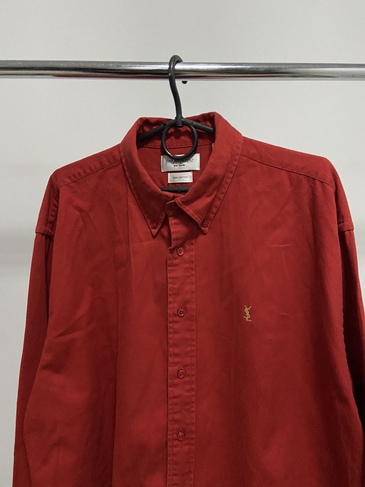 Vintage × Yves Saint Laurent Yves Saint Laurent Vintage Button Ups Luxury Small Logo YSL Size US L / EU 52-54 / 3 - 2 Thumbnail