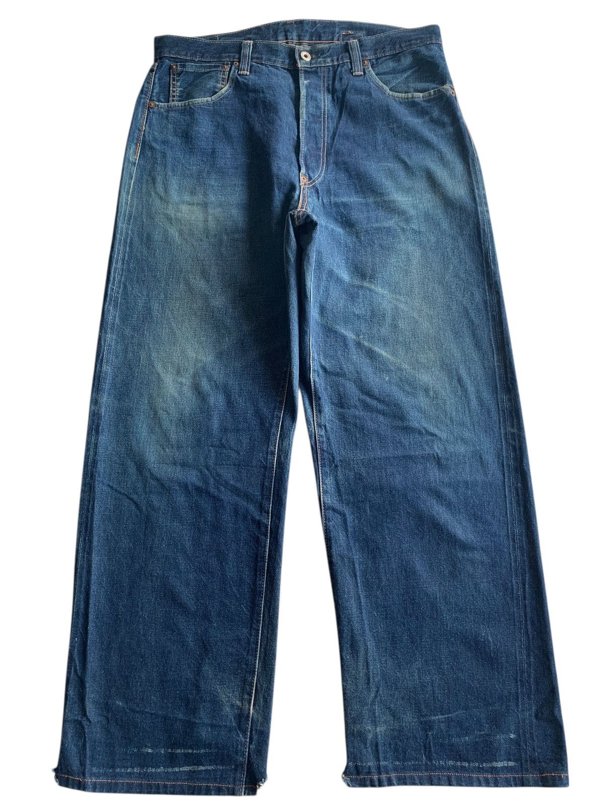 Sugar Cane VINTAGE SUGAR CANE SELVEDGE BUCKLE BACK BAGGY JAPANESE DENIM Size US 34 / EU 50 - 2 Thumbnail