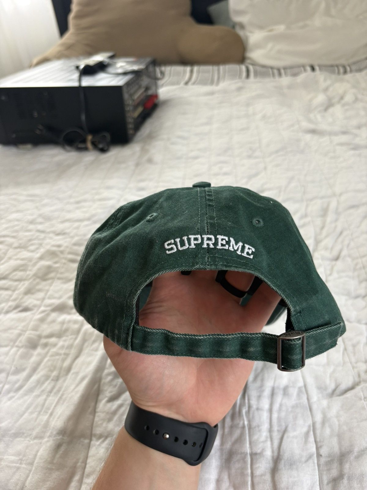 Supreme Supreme - Overdyed Green S logo cap Size ONE SIZE - 2 Thumbnail