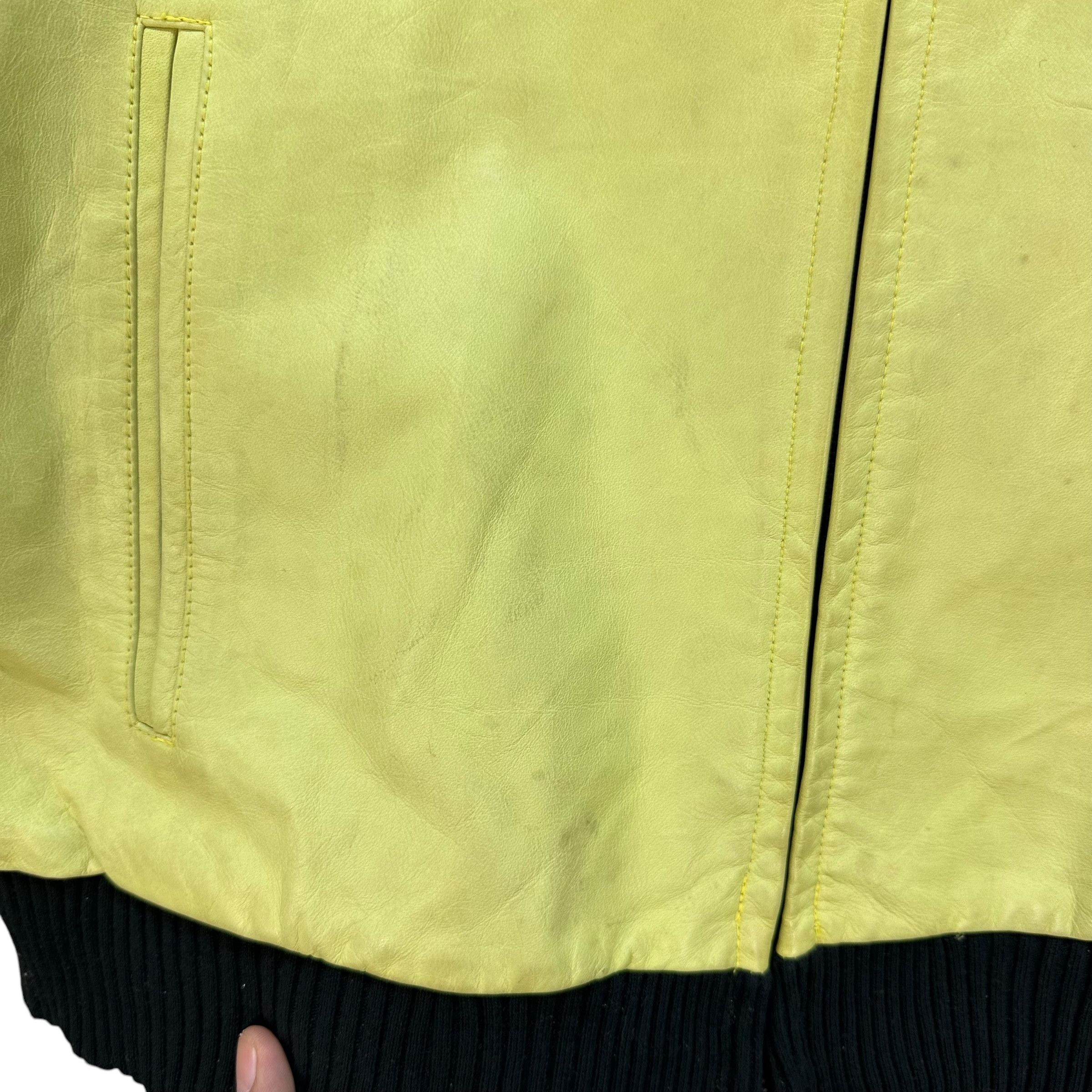 NEXUSVII NEXUS 7 NEXUS Vii AW05 Lime Green Leather Jacket #1202 Size US M / EU 48-50 / 2 - 6 Thumbnail
