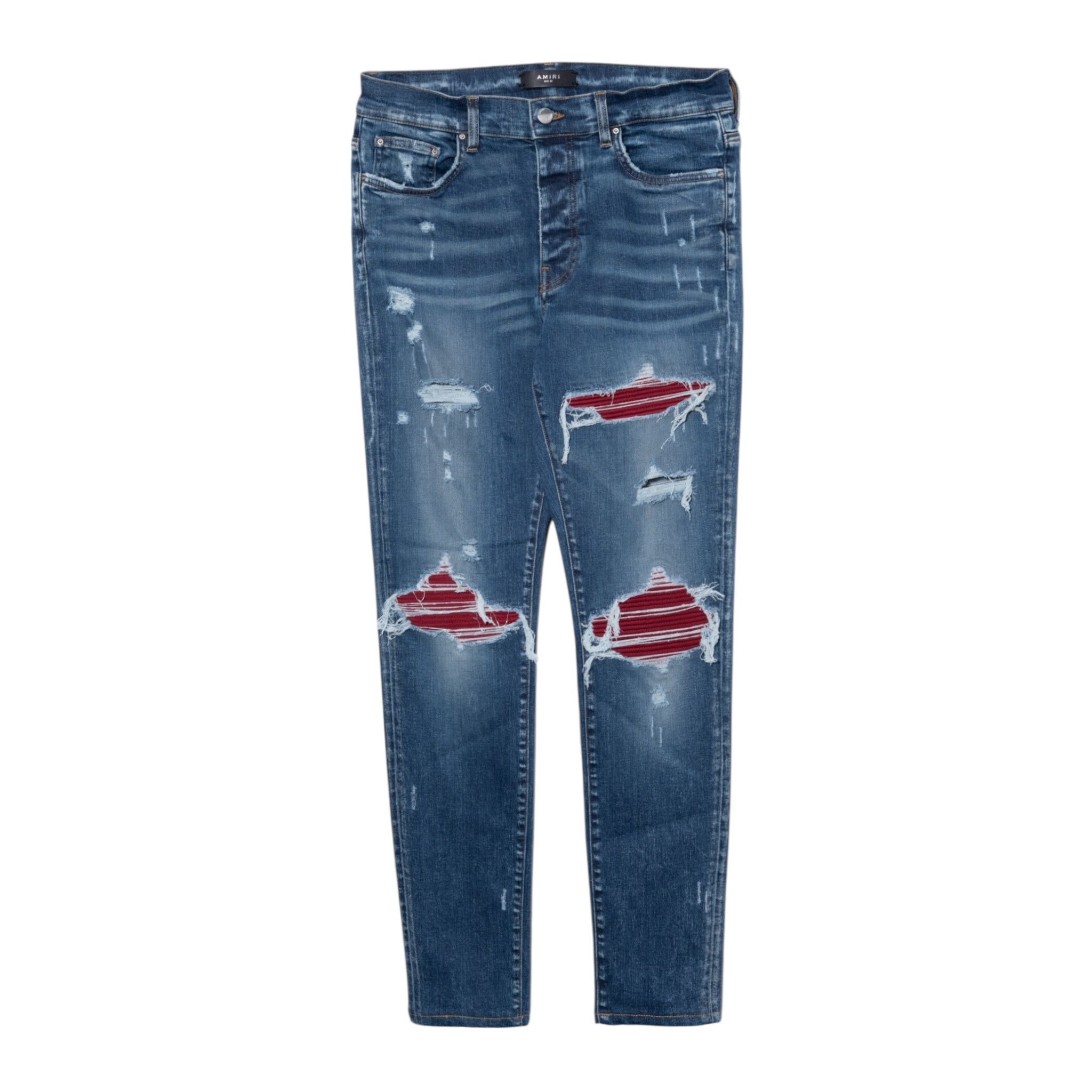 Amiri Amiri MX1 Jeans indigo Red Suede Size 30 | Grailed