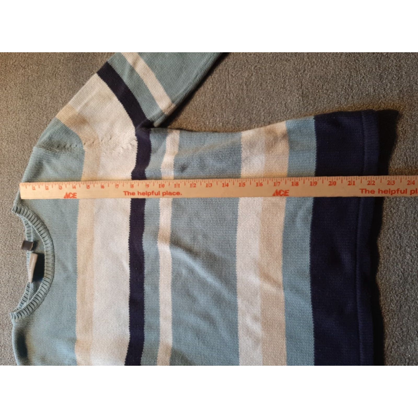 Croft & Barrow VINTAGE Croft and Barrow Mens Sweater Small S Blue Pullover Knit Long Sleeve Size US S / EU 44-46 / 1 - 2 Thumbnail