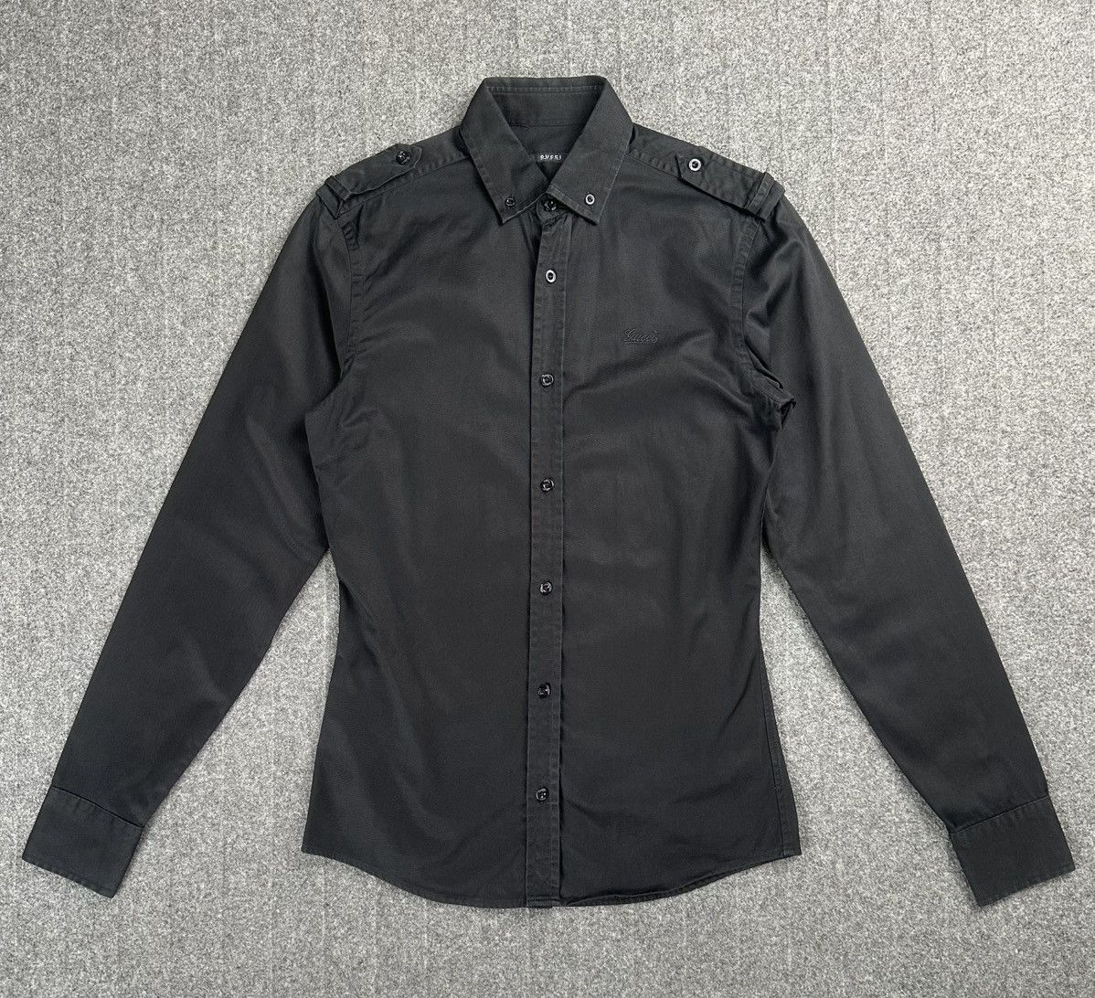 Gucci Gucci - Safari Button Ups Shirt - Embroidered Chest Logo Size XS / US 0-2 / IT 36-38 - 1 Thumbnail