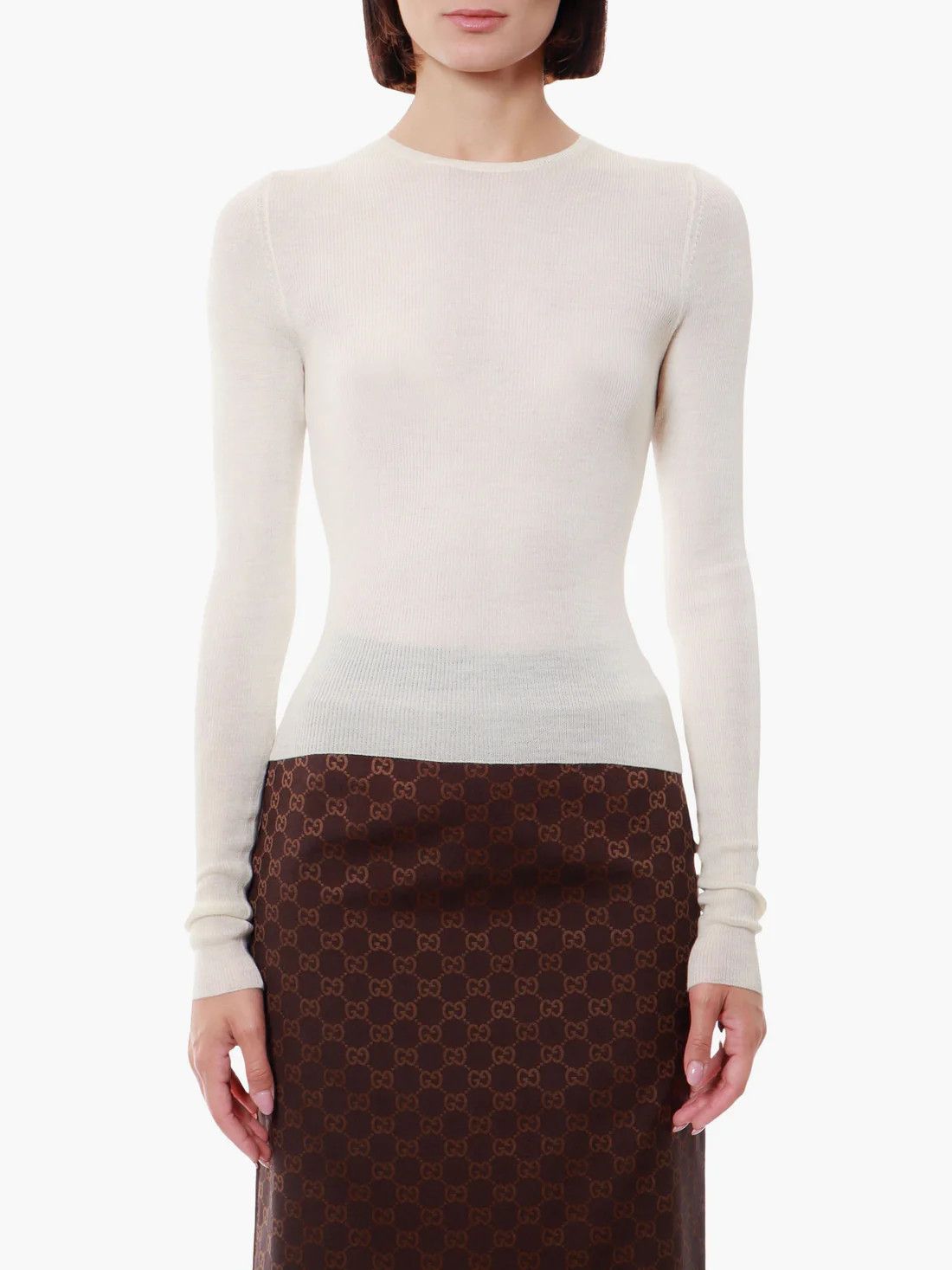 Gucci o1y0925 Wool Sweater in Ivory Size S / US 4 / IT 40 - 3 Thumbnail
