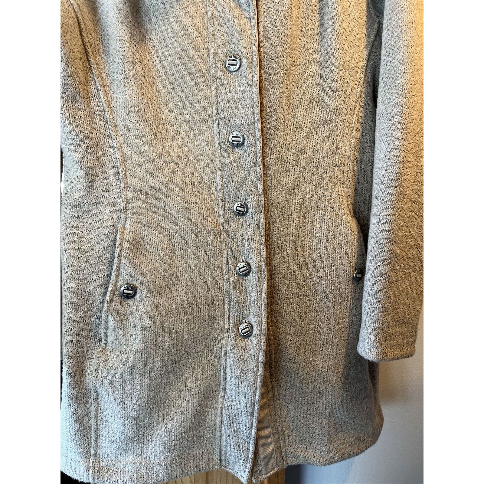 Kuhl Kuhl Women’s M Beige LS Button Down Acrylic Polyester Coat Size M / US 6-8 / IT 42-44 - 6 Thumbnail