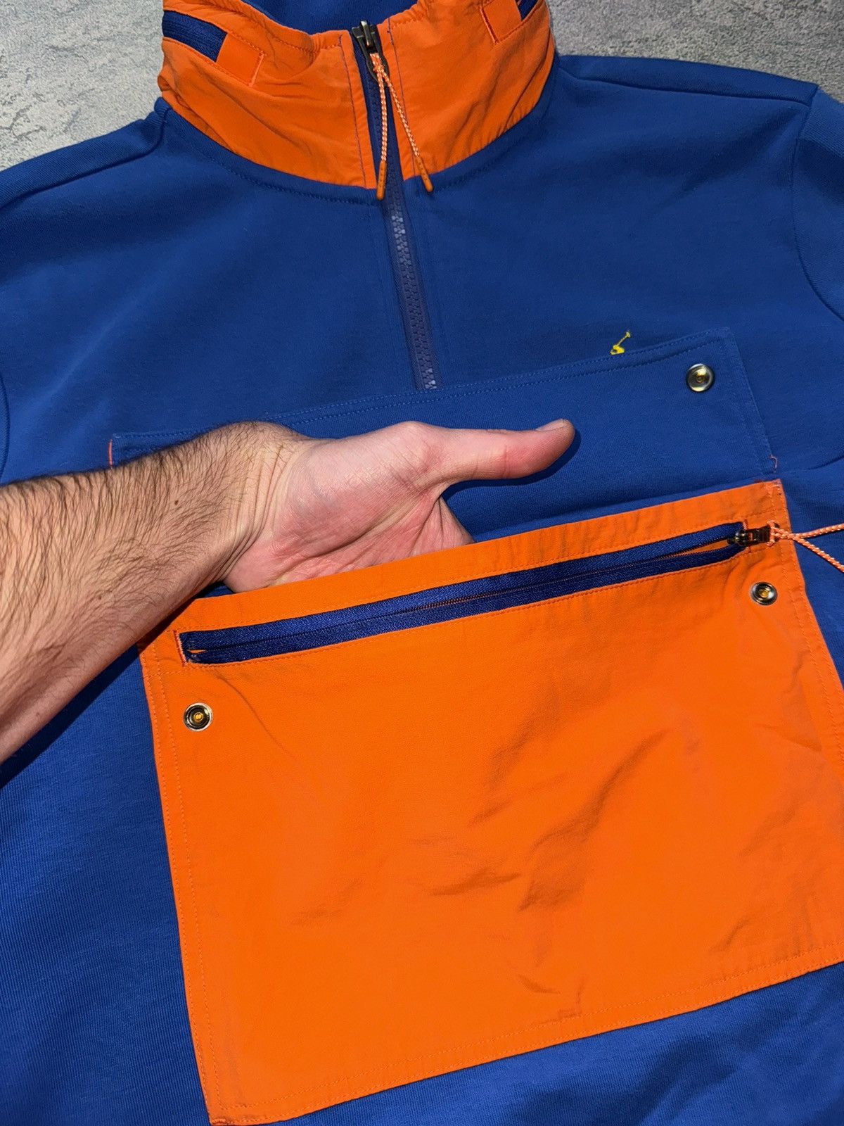 Polo Ralph Lauren × Vintage Polo Ralph Lauren hybrid 1/4 zip sweatshirt hoodie pullover Size US S / EU 44-46 / 1 - 13 Thumbnail