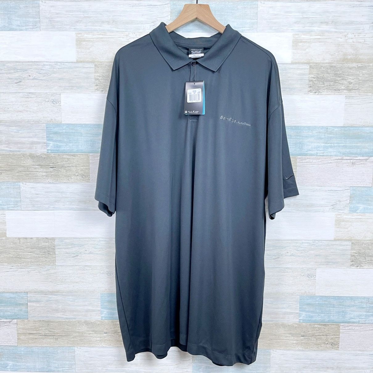 Nike Safelite AutoGlass Nike Dri Fit Polo Shirt Gray Mens 4XL Size US XXL / EU 58 / 5 - 1 Thumbnail