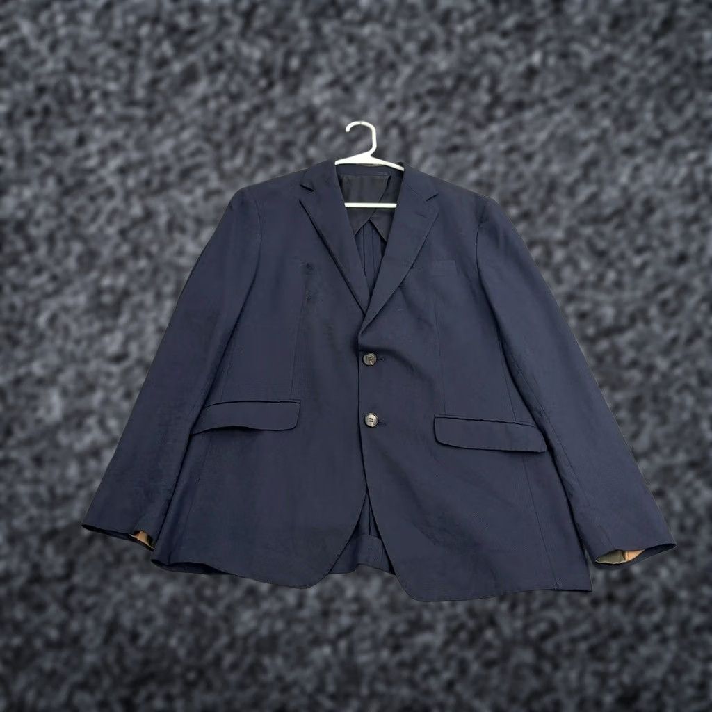 Charles Tyrwhitt Charles Tyrwhitt Blazer Mens 40R Navy Blue Cotton Elastane Slim Fit Professional Size 40R - 1 Thumbnail