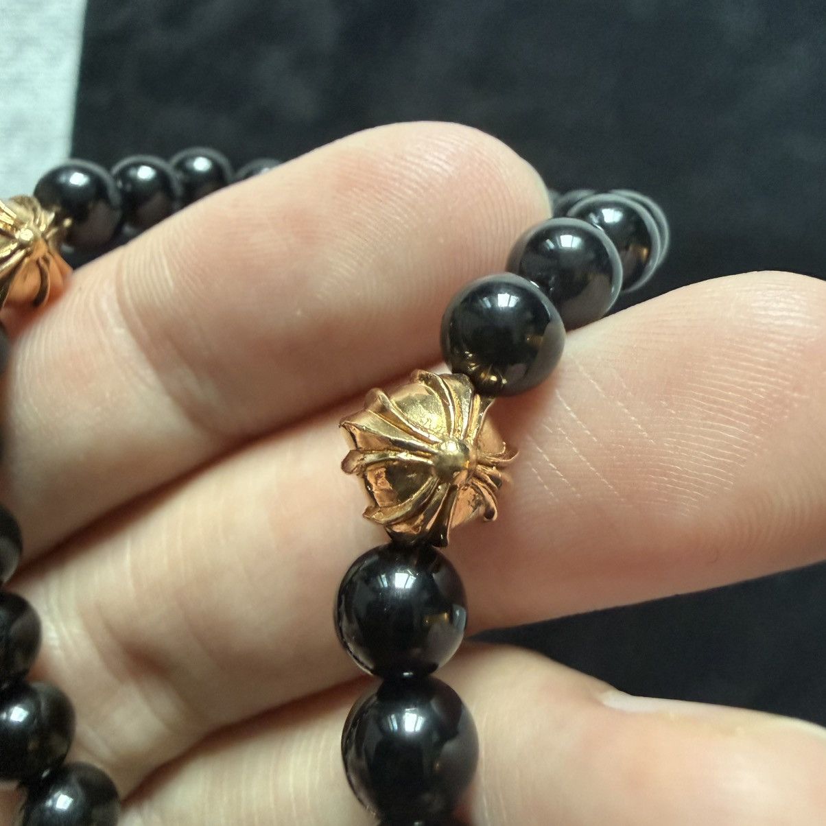 Chrome Hearts Chrome Hearts 22k Black Beads Bracelet Large Size Size ONE SIZE - 4 Thumbnail