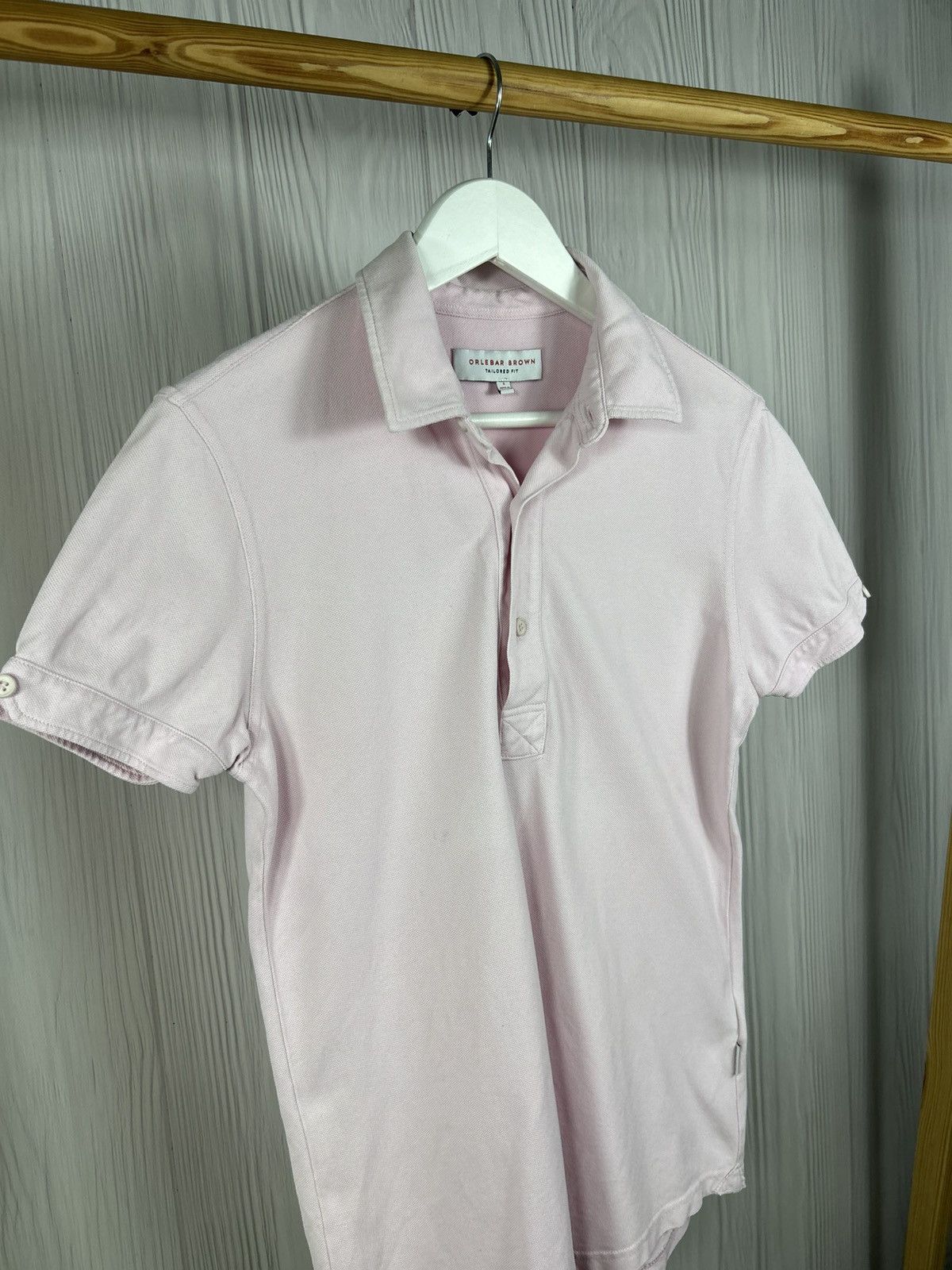 Orlebar Brown Orlebar Brown Tailored Fit Pink Polo Size S Size US S / EU 44-46 / 1 - 2 Thumbnail