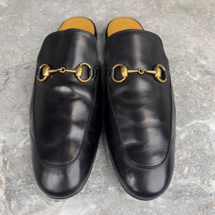 Gucci Authentic Princetown Horsebit Mules Flats Leather Size US 8.5 / EU 41-42 - 2 Thumbnail