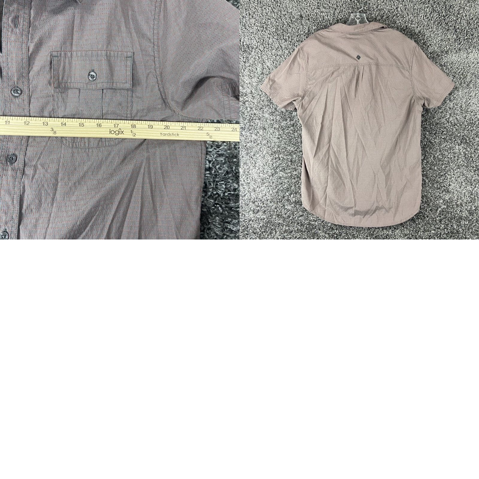 Prana prAna Brown Button-Up Short Sleeve Shirt Men's Large Size US 33 - 8 Thumbnail