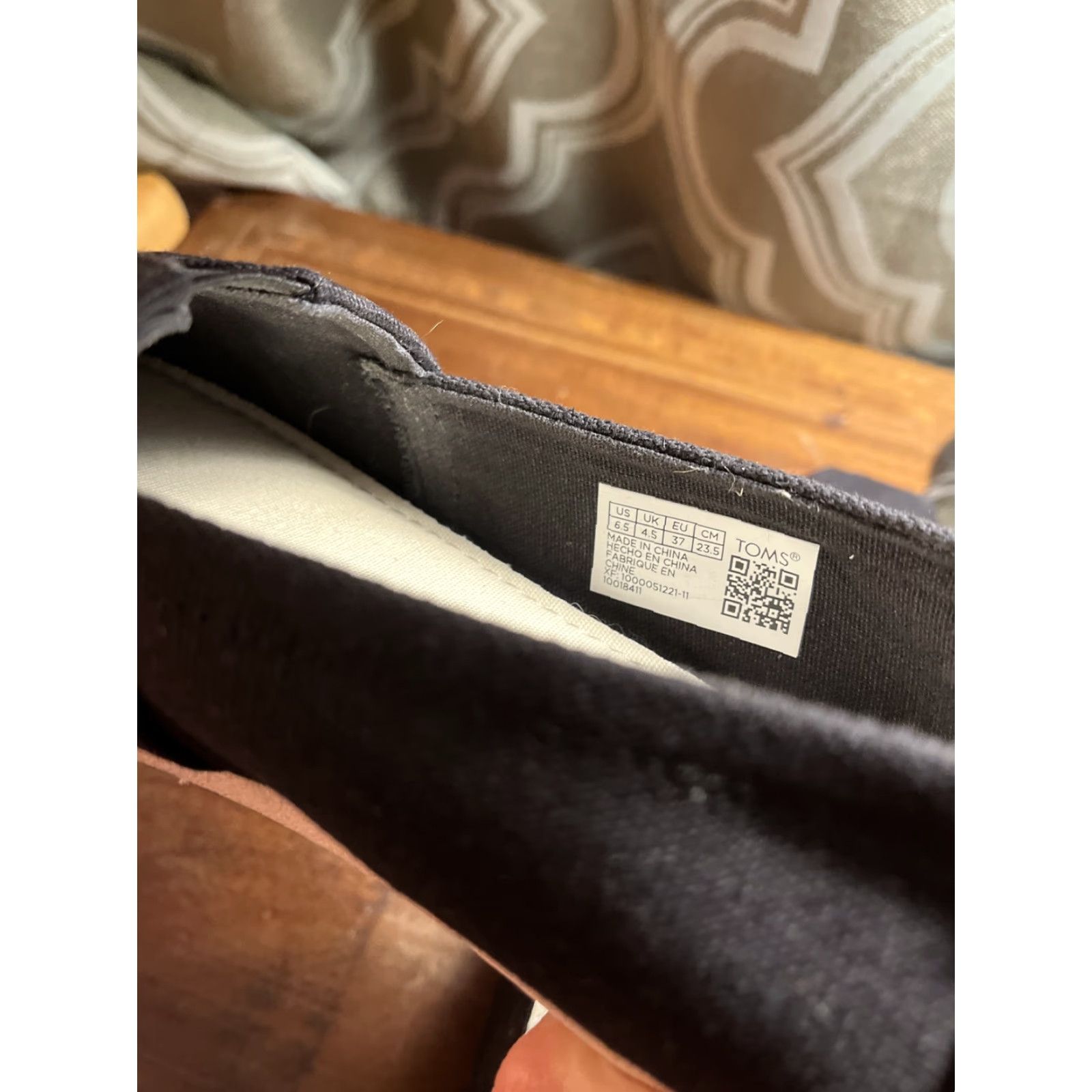 Toms TOMS Women's Classics Canvas Flats Size US 6.5 Black Casual Comfort Slip On W Size US 4.5 / IT 34.5 - 4 Thumbnail