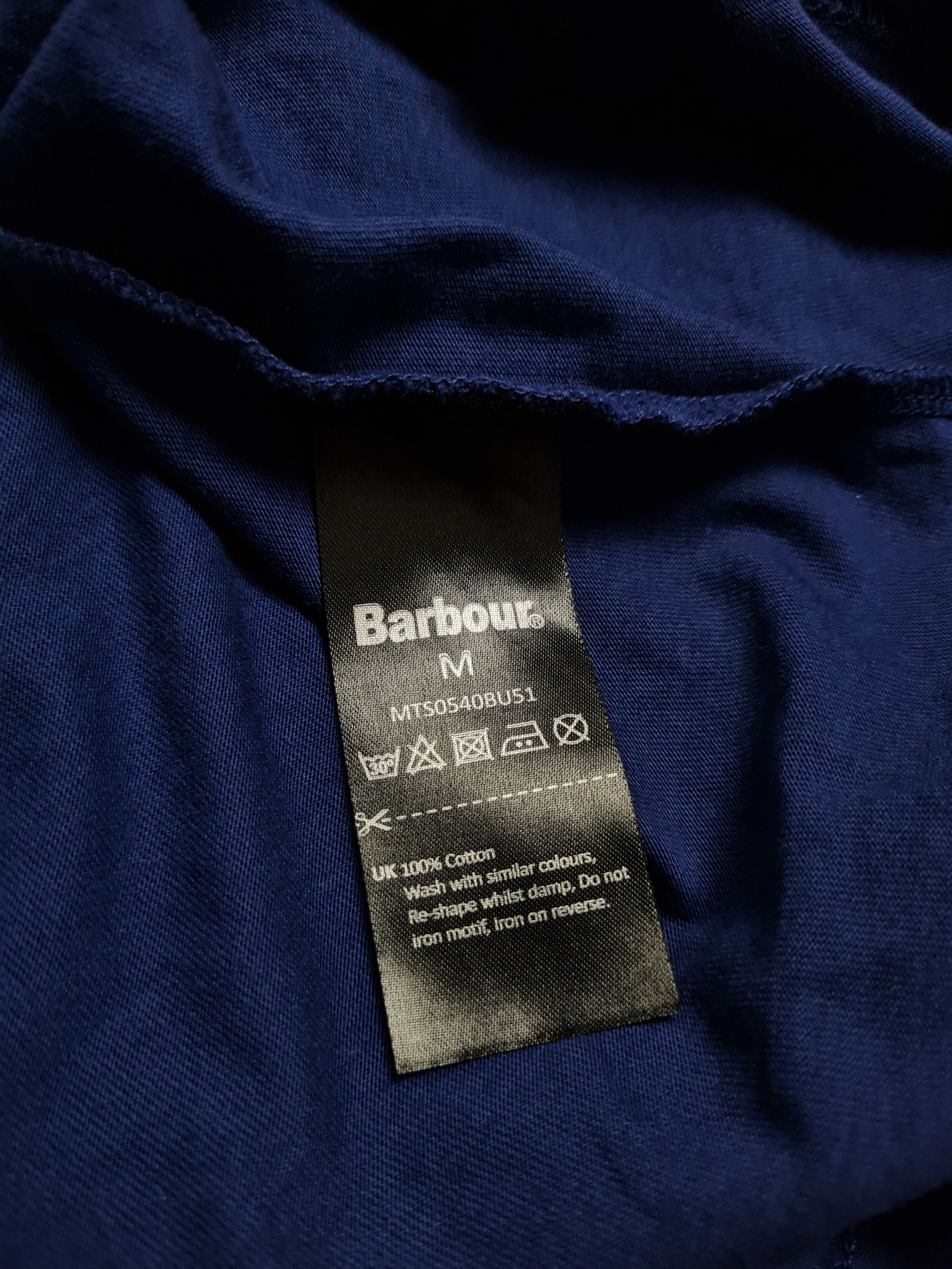 Barbour T-shirts Big Logo Barbour International mens shirt Blue M Size US M / EU 48-50 / 2 - 11 Thumbnail