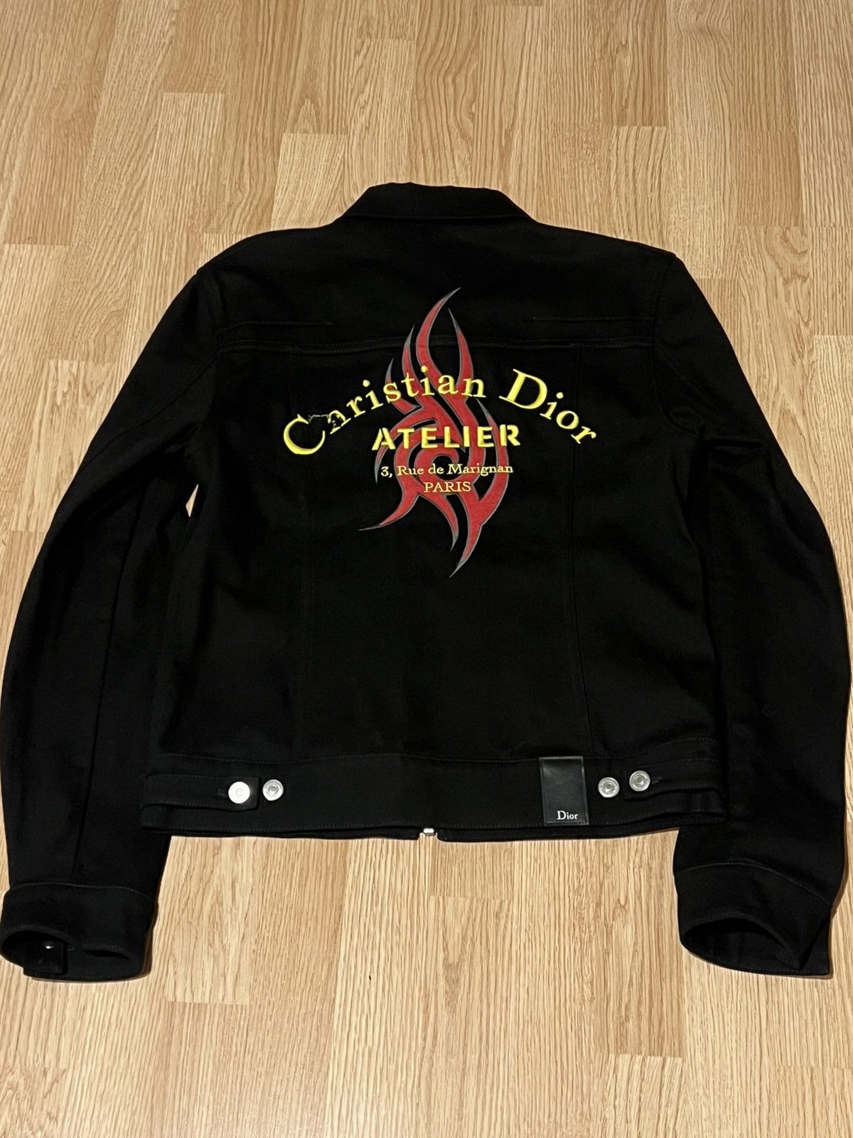 Dior Dior Flame Logo Denim Jacket Size M Size US M / EU 48-50 / 2 - 3 Thumbnail