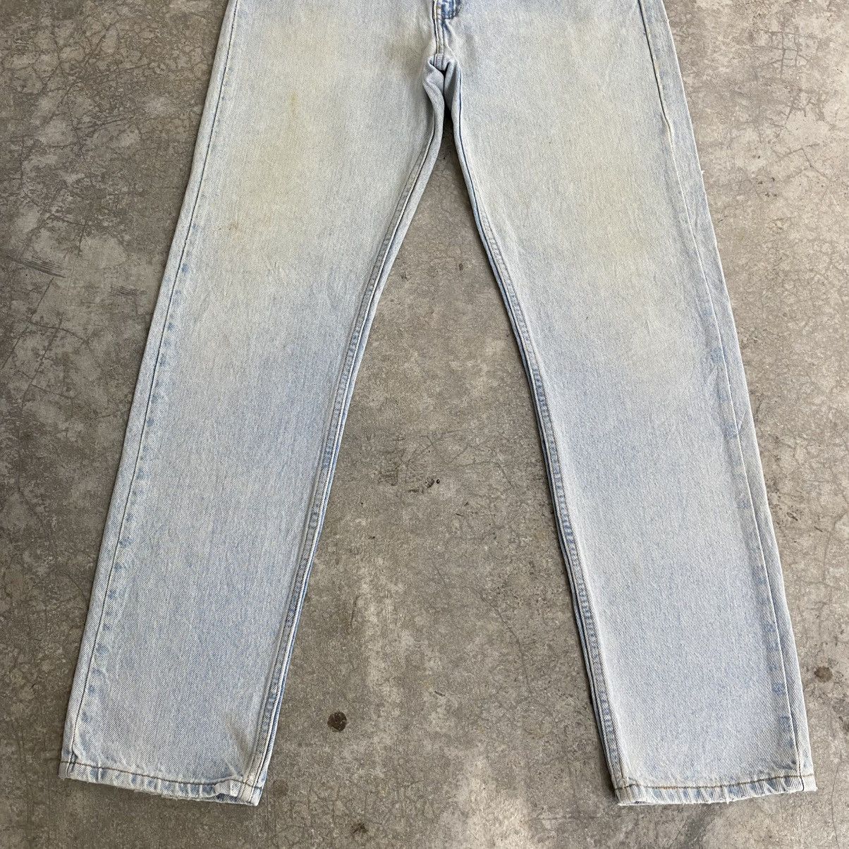 Levi's Vintage 1996 Levis 505 Orange Tab Light Blue Dirty Jeans Size US 34 / EU 50 - 4 Thumbnail