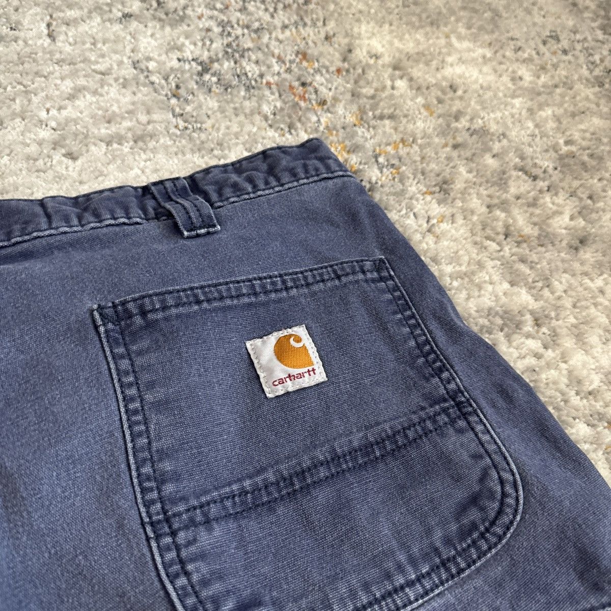 Carhartt × StraightFaded × Vintage Crazy Vintage y2k Carhartt wide leg faded carpenter shorts Size US 36 / EU 52 - 3 Thumbnail