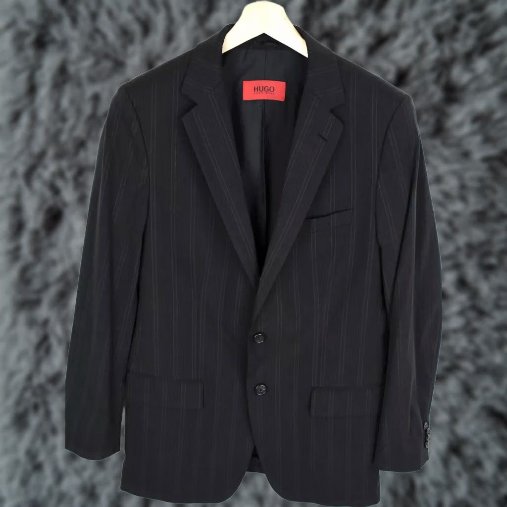 Hugo Boss HUGO BOSS Achtino/Holge Blazer Men's US 38R Red Label Pinstriped Lined Blazer Size 38R - 1 Thumbnail