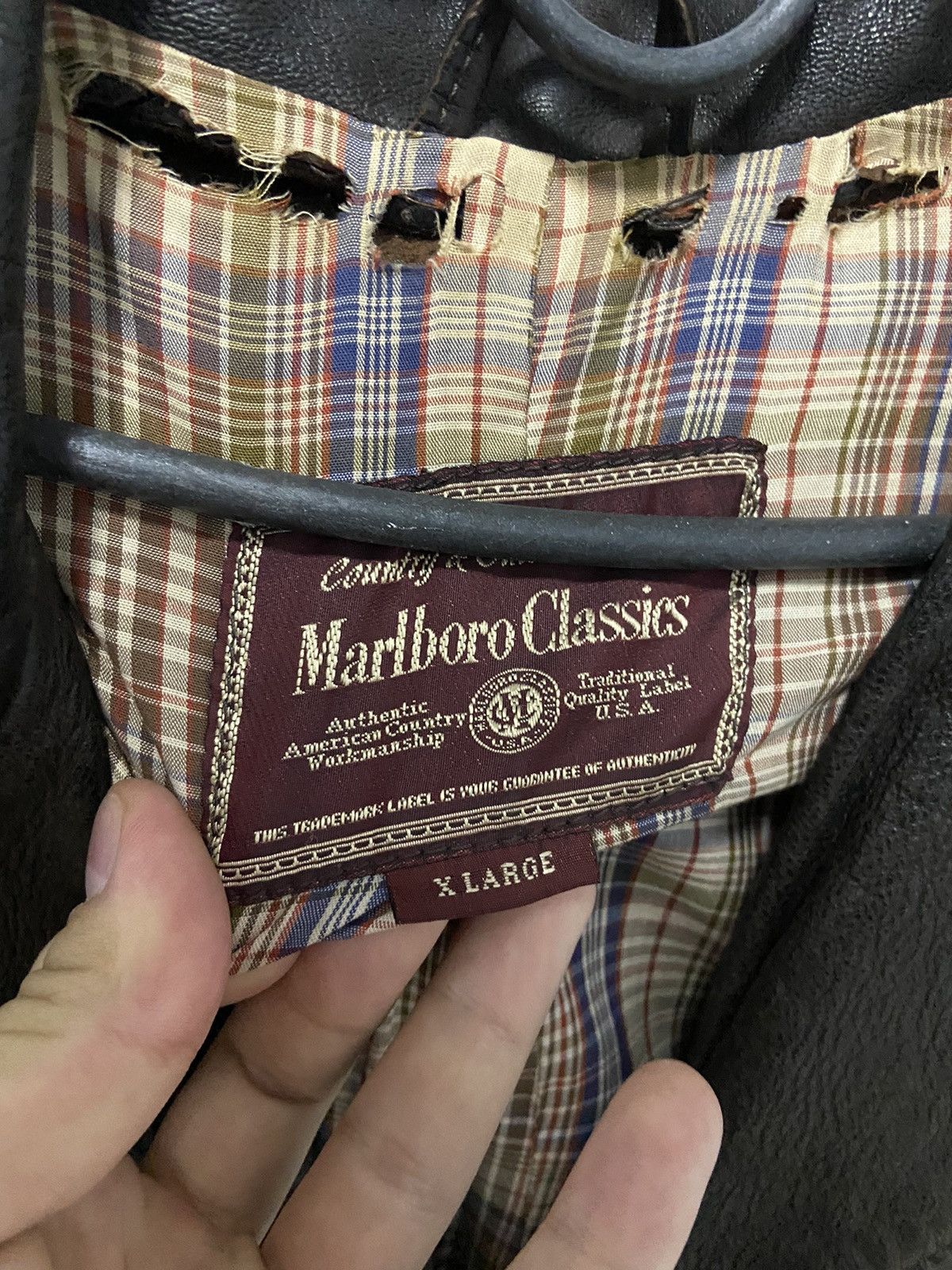 Marlboro × Marlboro Classics × Vintage Marlboro classics leather jacket coat vintage brown Size US XL / EU 56 / 4 - 5 Thumbnail