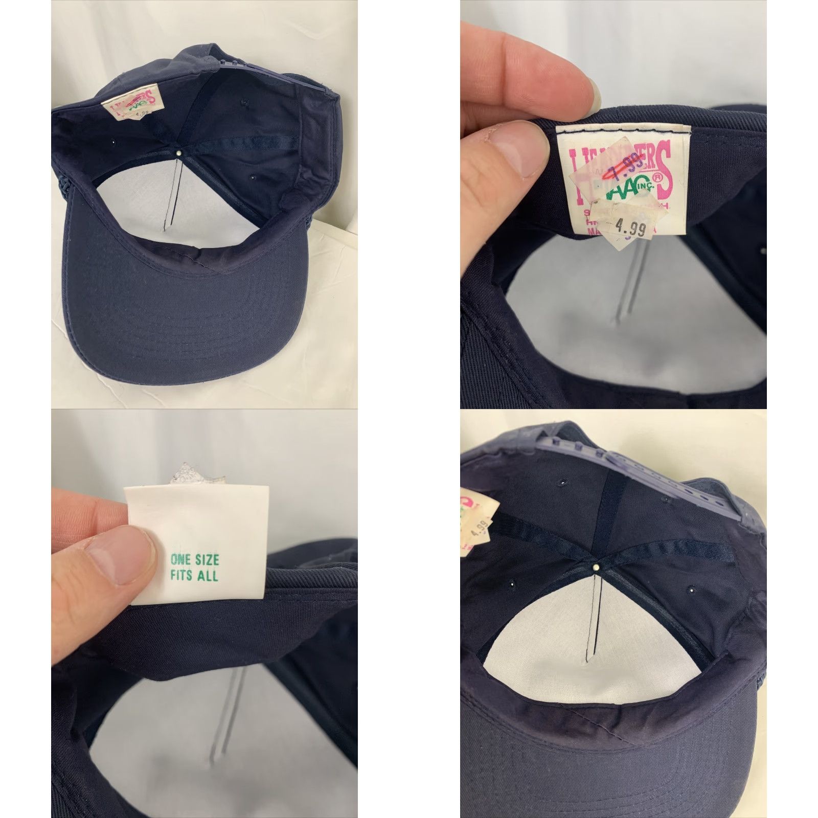 Vintage VINTAGE Heaners Alaska Snapback Hat Navy Blue Stars Adjustable Size ONE SIZE - 8 Thumbnail