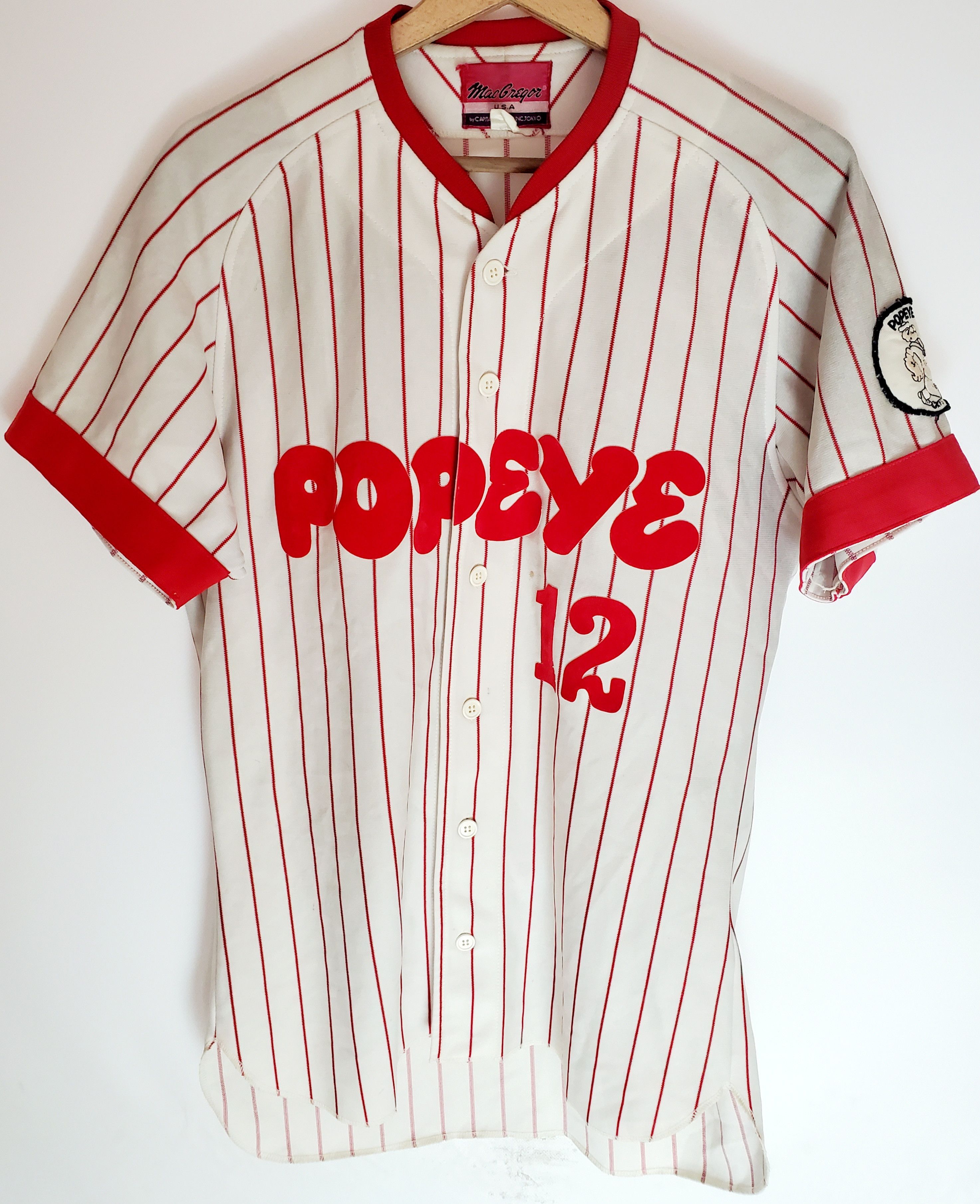 Japanese Brand Vintage 80s Popeye Baseball Jersey size m Size US M / EU 48-50 / 2 - 1 Thumbnail