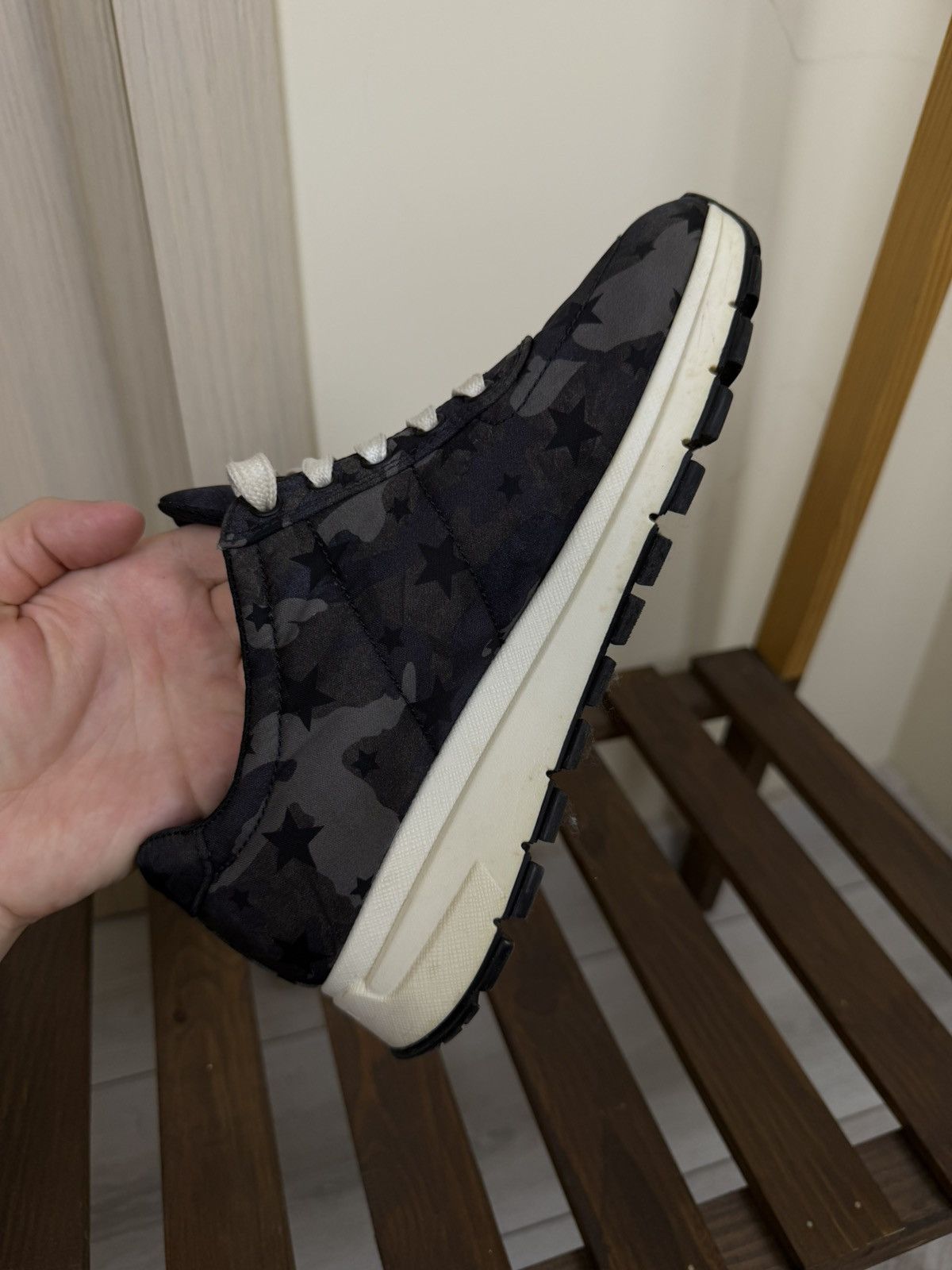 Prada Prada Nylon Camouflage Star Print Low-Top Sneakers shoes Size US 9 / IT 39 - 16 Thumbnail