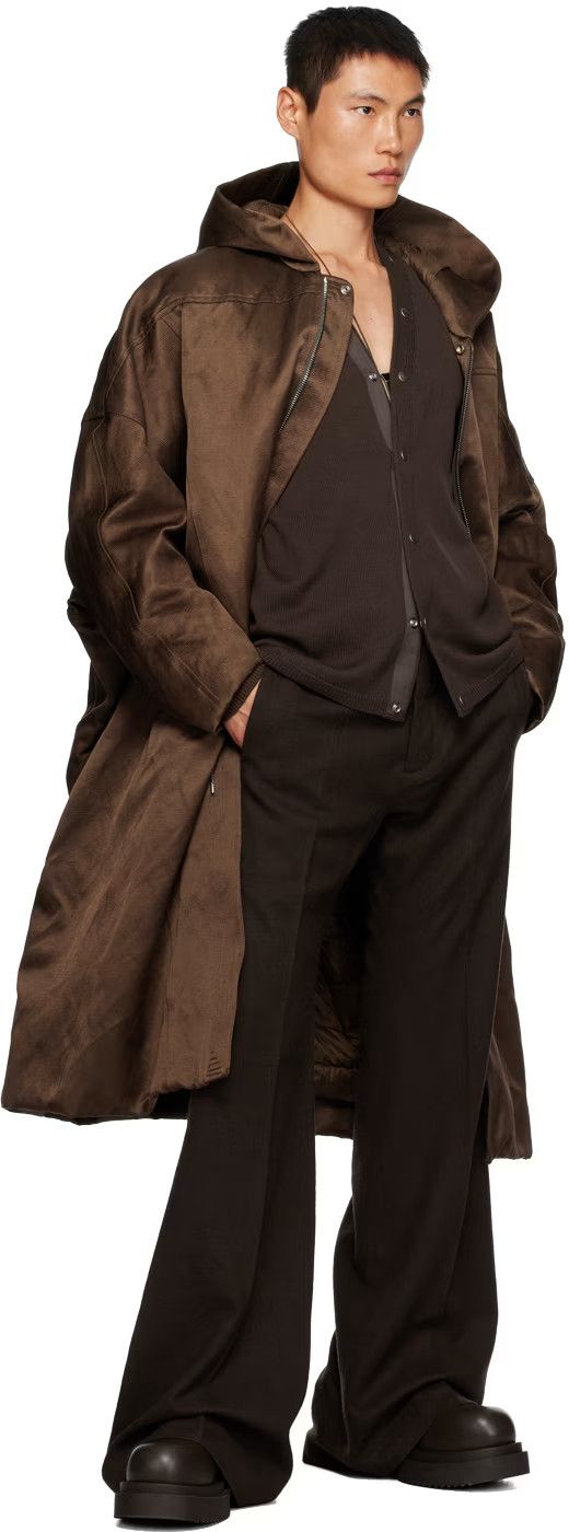 Rick Owens o1y0325 Hooded Jacket in Brown Size US M / EU 48-50 / 2 - 4 Thumbnail