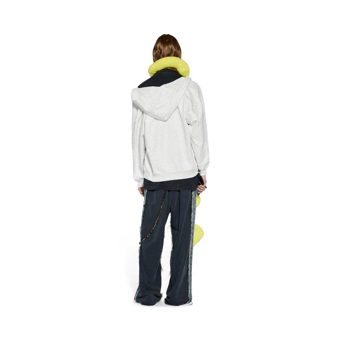 Balenciaga o1w1db10825 Dup / Zip-Up Hoodie Small Fit in White Size US M / EU 48-50 / 2 - 6 Thumbnail