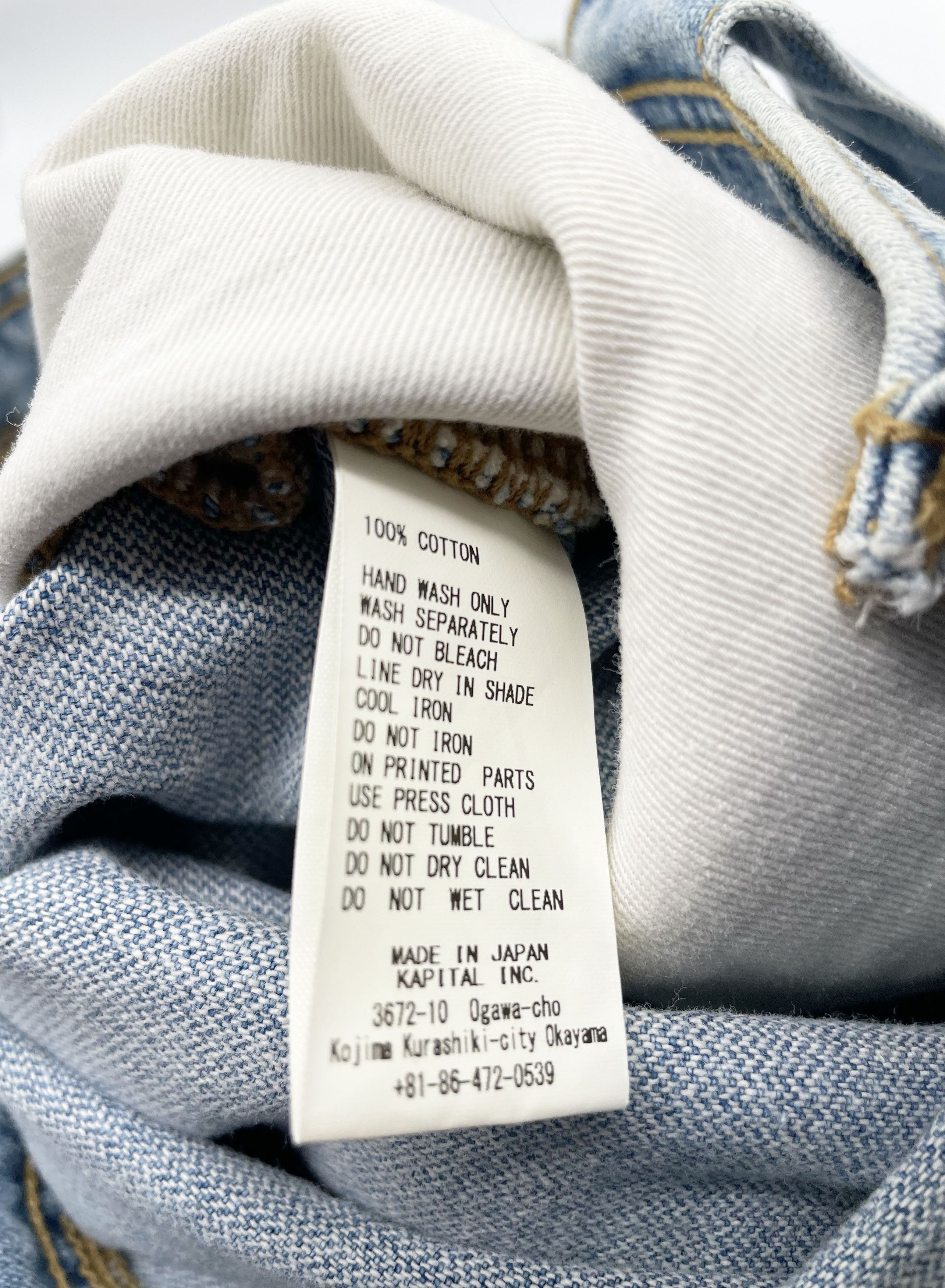 Kapital Prayer Hands Denim Tote Bag Size ONE SIZE - 9 Thumbnail