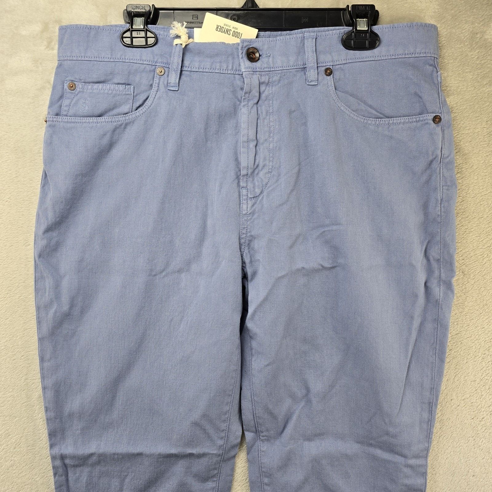 Todd Snyder Todd Snyder Slim Fit Stetch 5 Pocket Linen Pants 34x32 Size US 34 / EU 50 - 6 Thumbnail