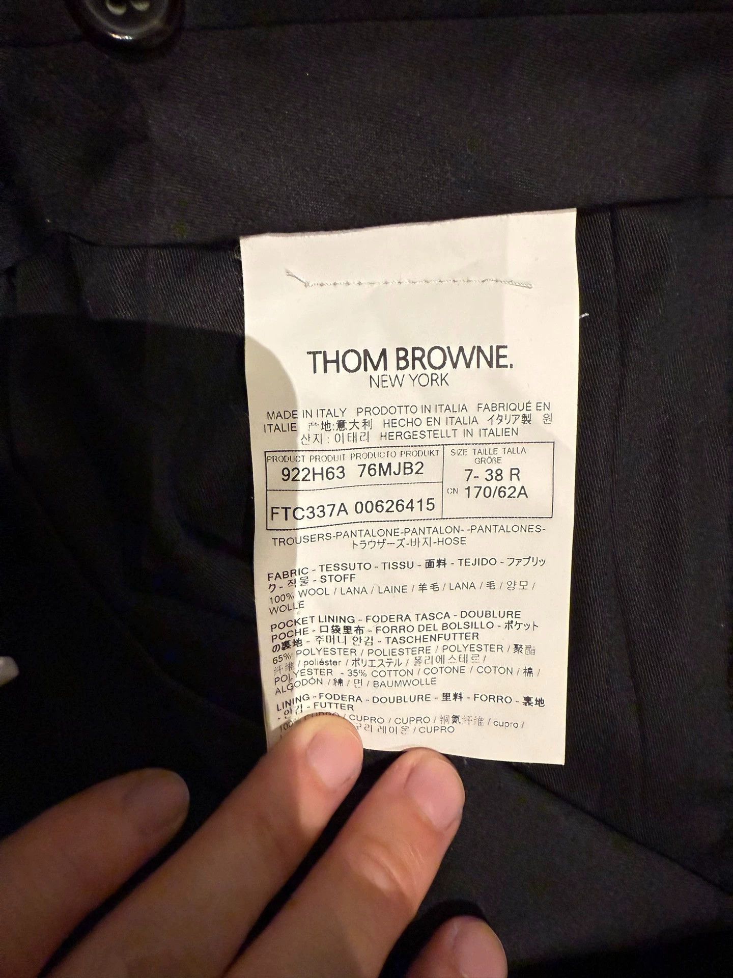 Thom Browne Thom Browne Women's Navy Gold Button Wool Trousers 38 Size 26" / US 2 / IT 38 - 4 Thumbnail