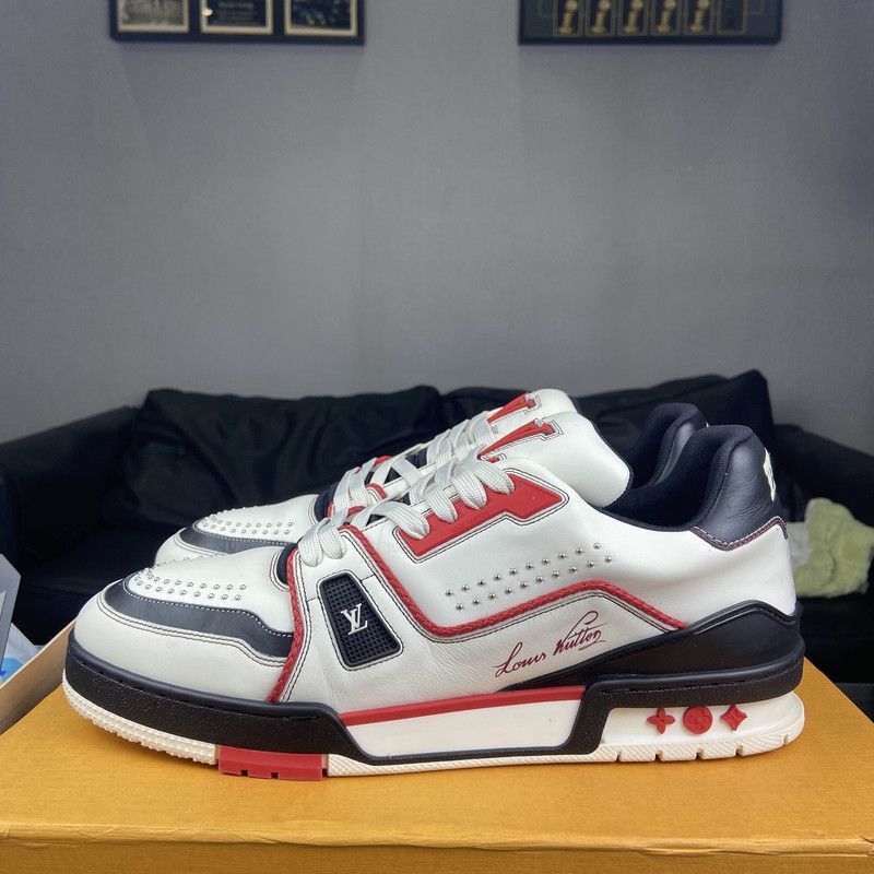 Louis Vuitton Louis Vuitton Trainer Low-top Sneakers in Red and Black -25 Size US 9.5 / EU 42-43 - 6 Thumbnail