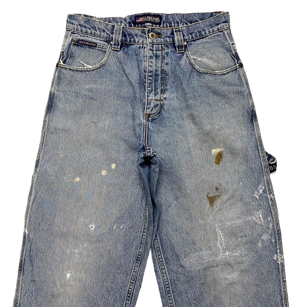 U.S. Polo Assn. Vintage US POLO ASSOC Distressed Denim Carpenter Pant Size US 31 - 3 Thumbnail