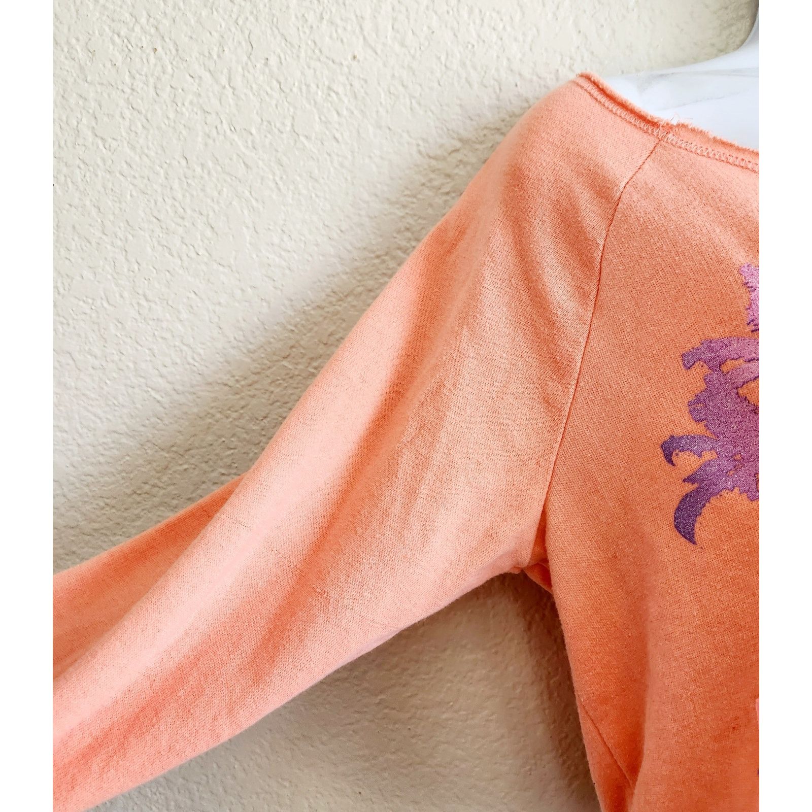 Other Aero Live Love Dream Orange Cropped Rolled Raw Hem Top S Size S / US 4 / IT 40 - 2 Thumbnail
