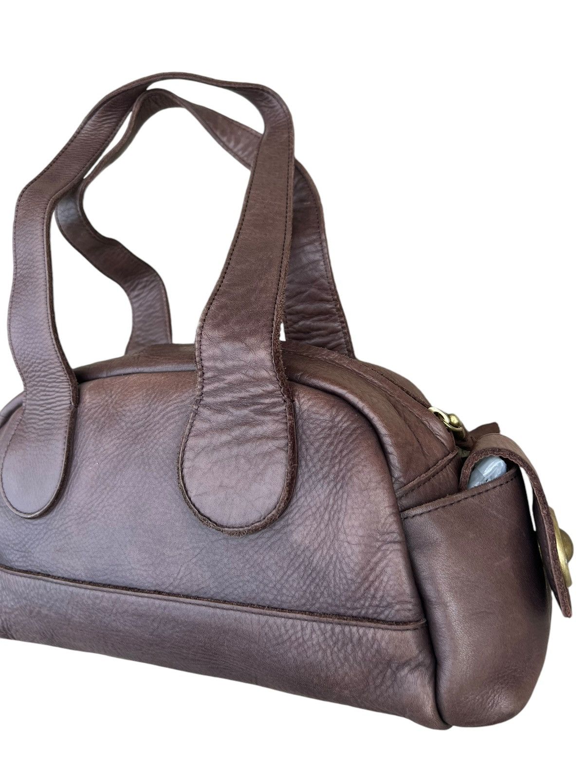 Leather Selvedge Japan Patina Real Leather Cargo Bag Size ONE SIZE - 10 Thumbnail