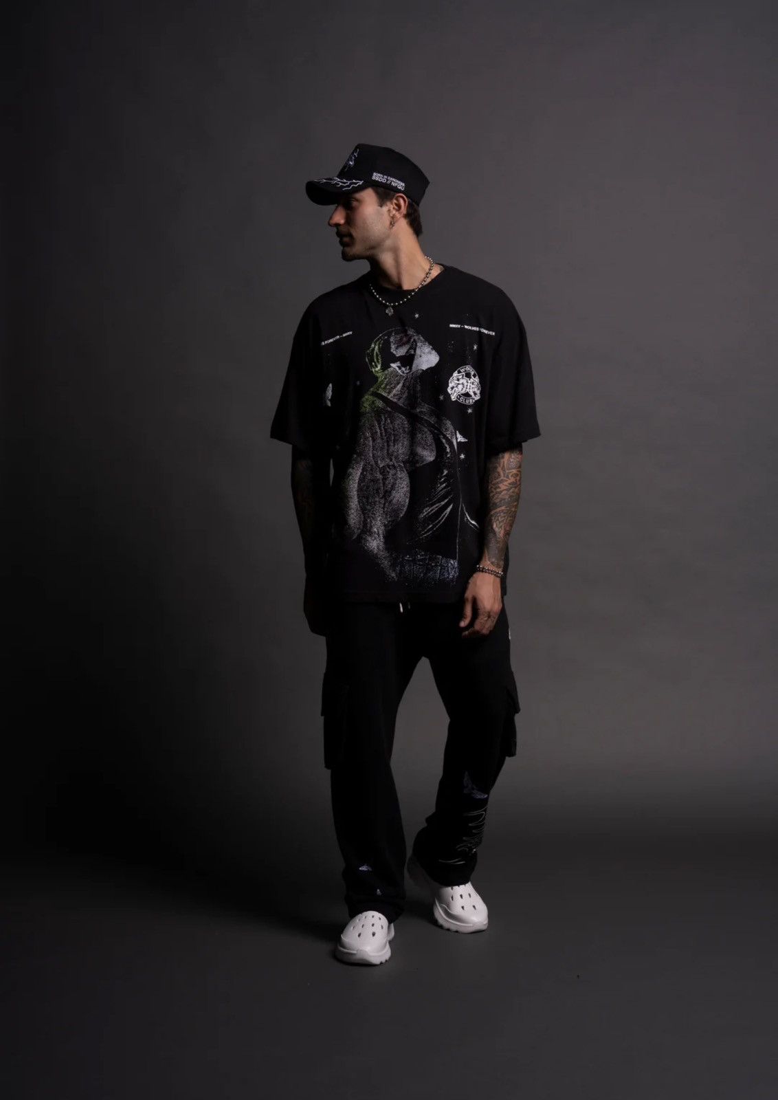 Darc Sport Darc Sport Bane "Side by Side" Oversized Tee in Black Size US L / EU 52-54 / 3 - 3 Thumbnail