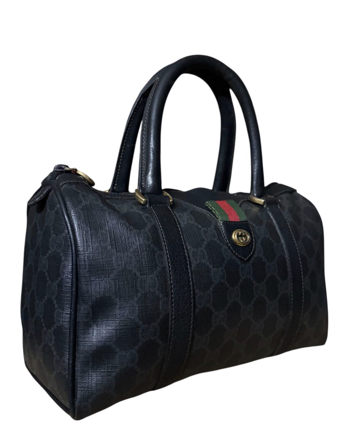 Gucci Gucci Boston GG Monogram Black Leather Vintage Size ONE SIZE - 3 Thumbnail