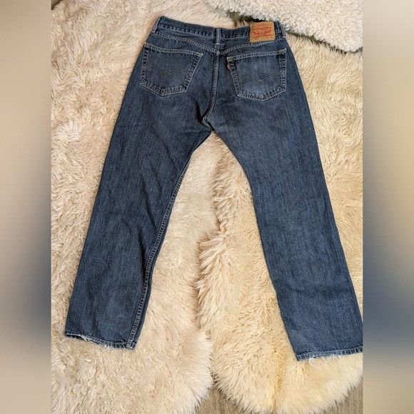Levi's Vintage Clothing Vintage Levi 505 Straight Leg Blue Jeans 90s Mens Distressed Size US 36 / EU 52 - 7 Thumbnail